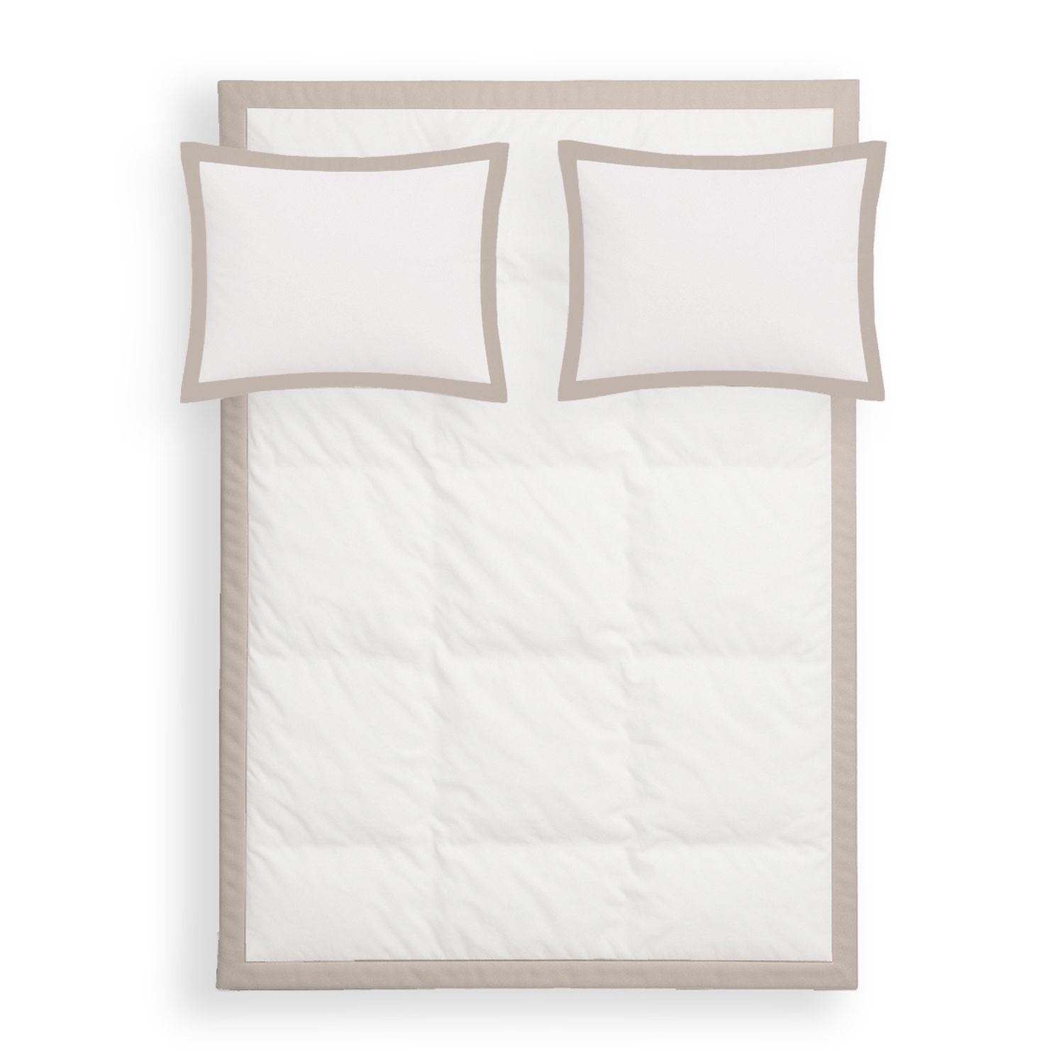 Decoflux Home White / Brown Bedding Set Frame Inner Grey Cliff Uk Super King, Us King In Multi