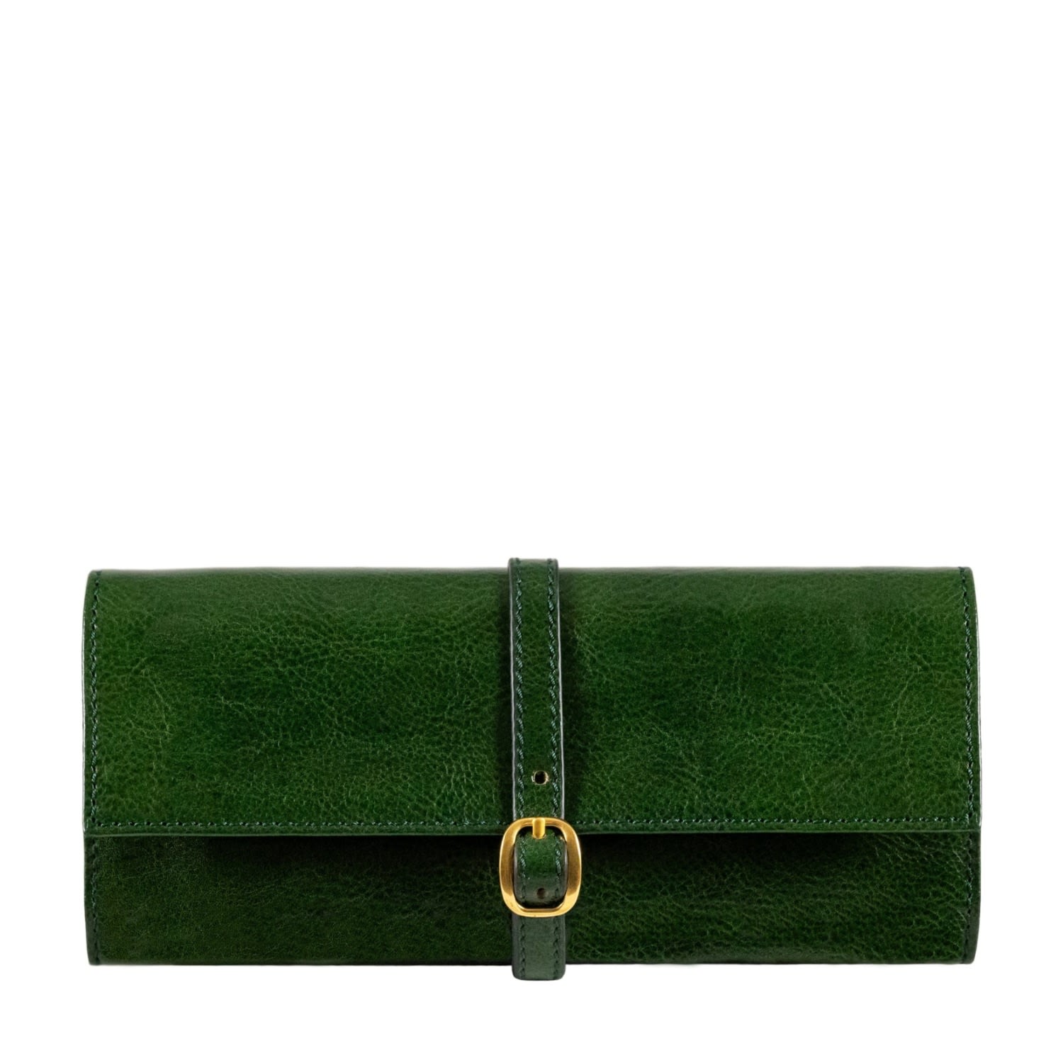 Time Resistance Green Womens Leather Jewelry Case - Madame Bovary