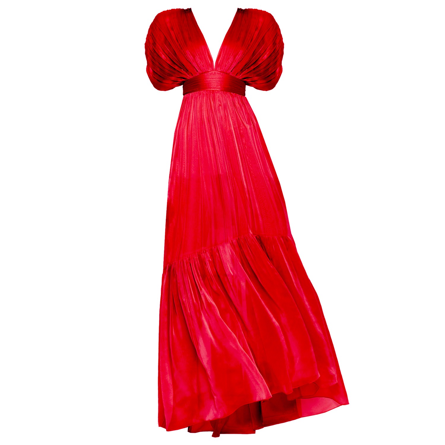 Women’s Lerena Chiffon Evening Gown Red Extra Small Angelika Jozefczyk