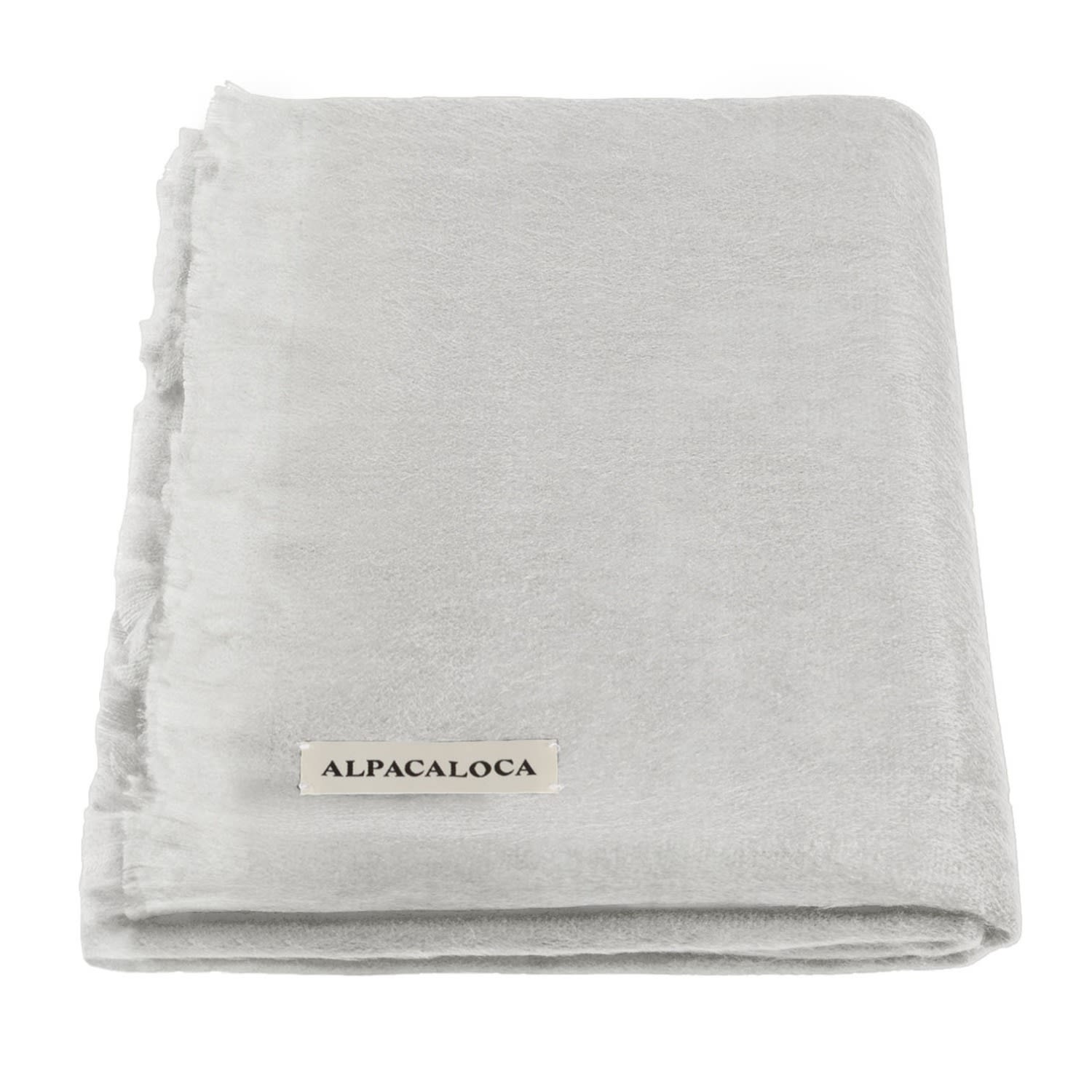 Alpaca Loca Women's Slim Scarf Light Grey