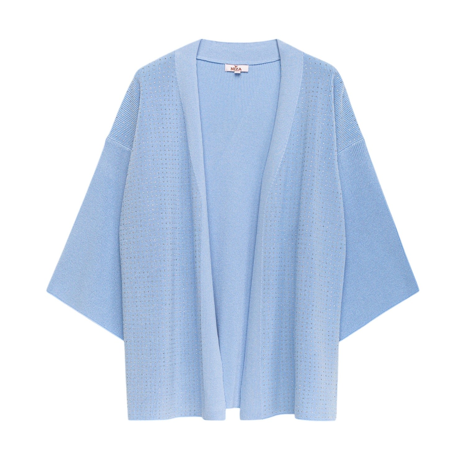 Niza Women's Blue Beaded Cardigan Alma In Blue