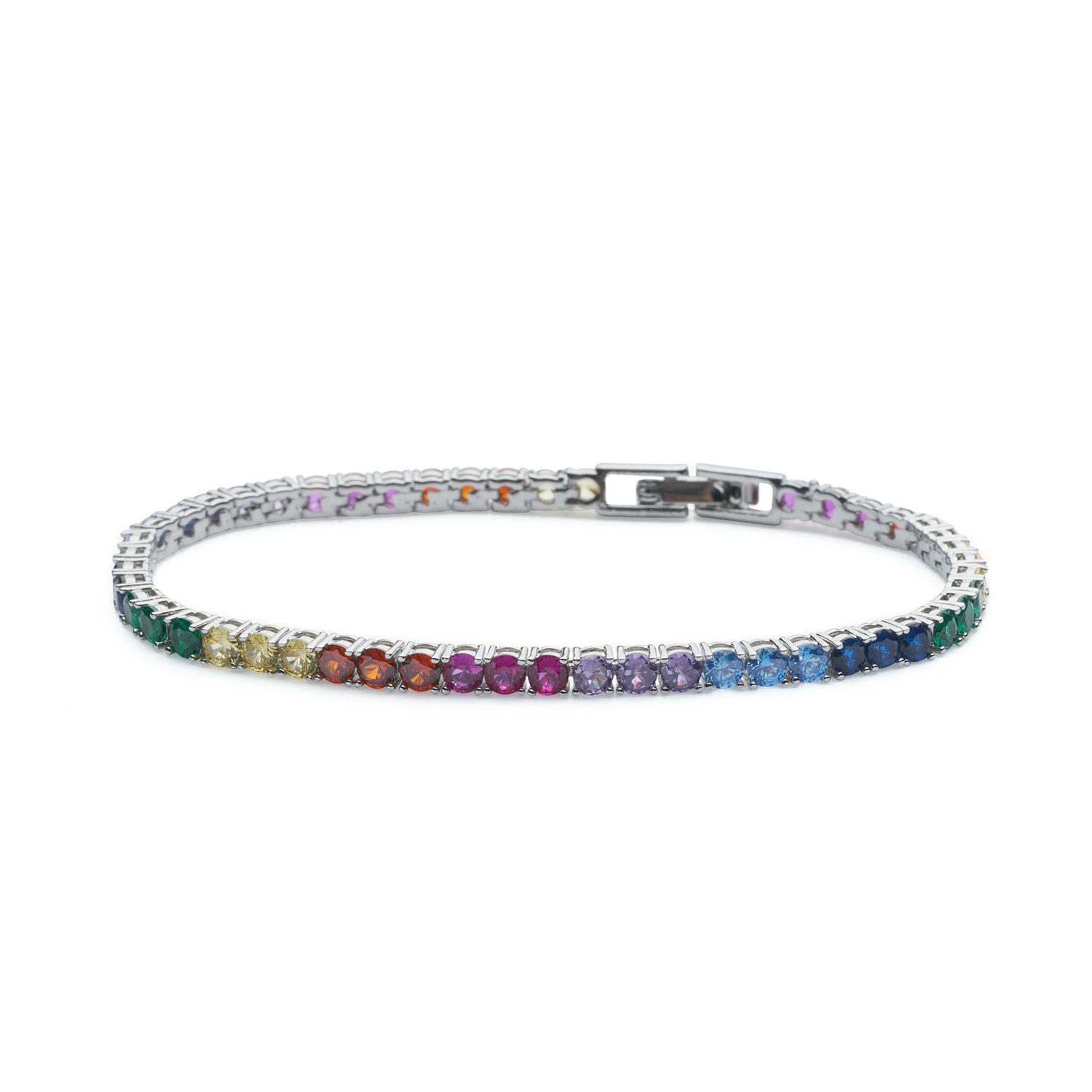 Women’s Rainbow Tennis Bracelet Shabella Nyc