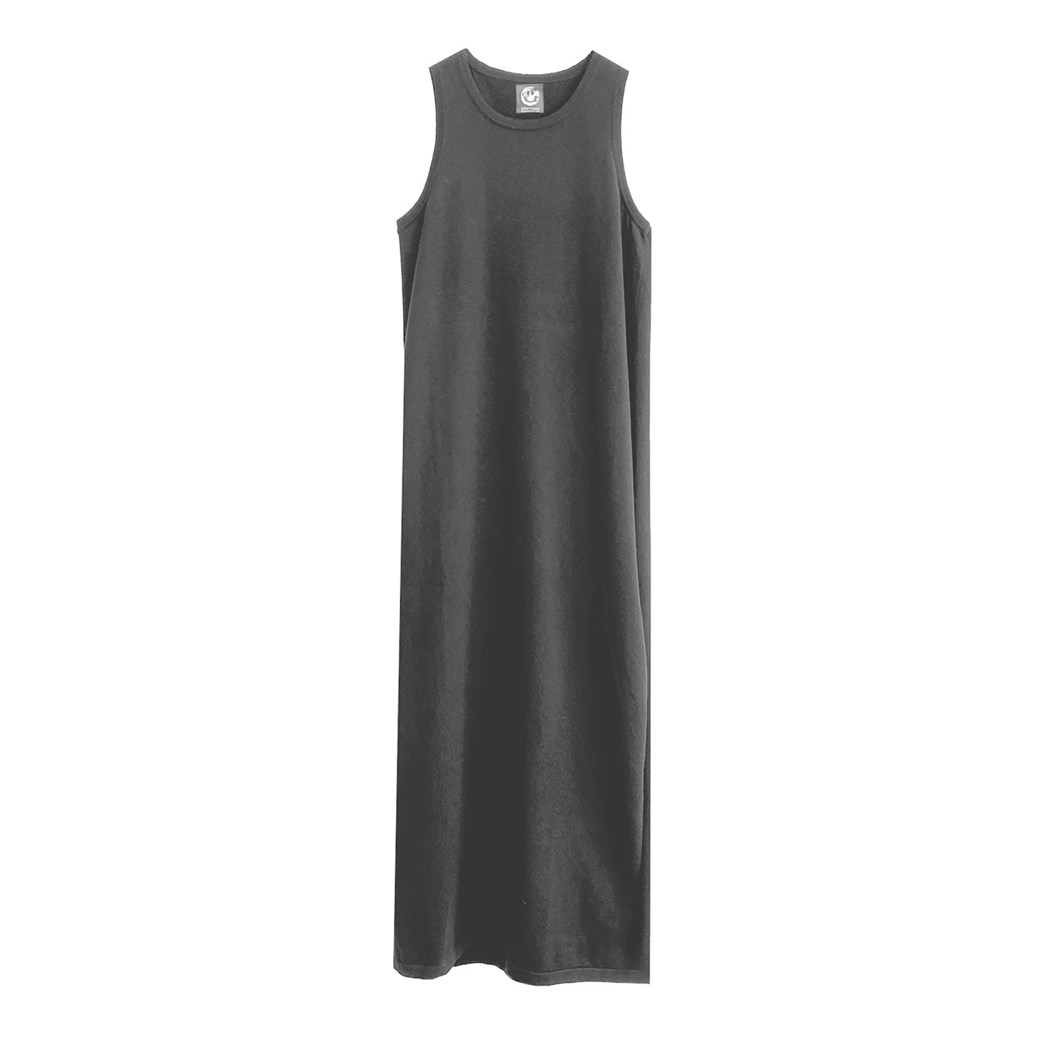 Women’s Cotton Cashmere Maxi Dress With Side Slits - Grey Small Zenzee