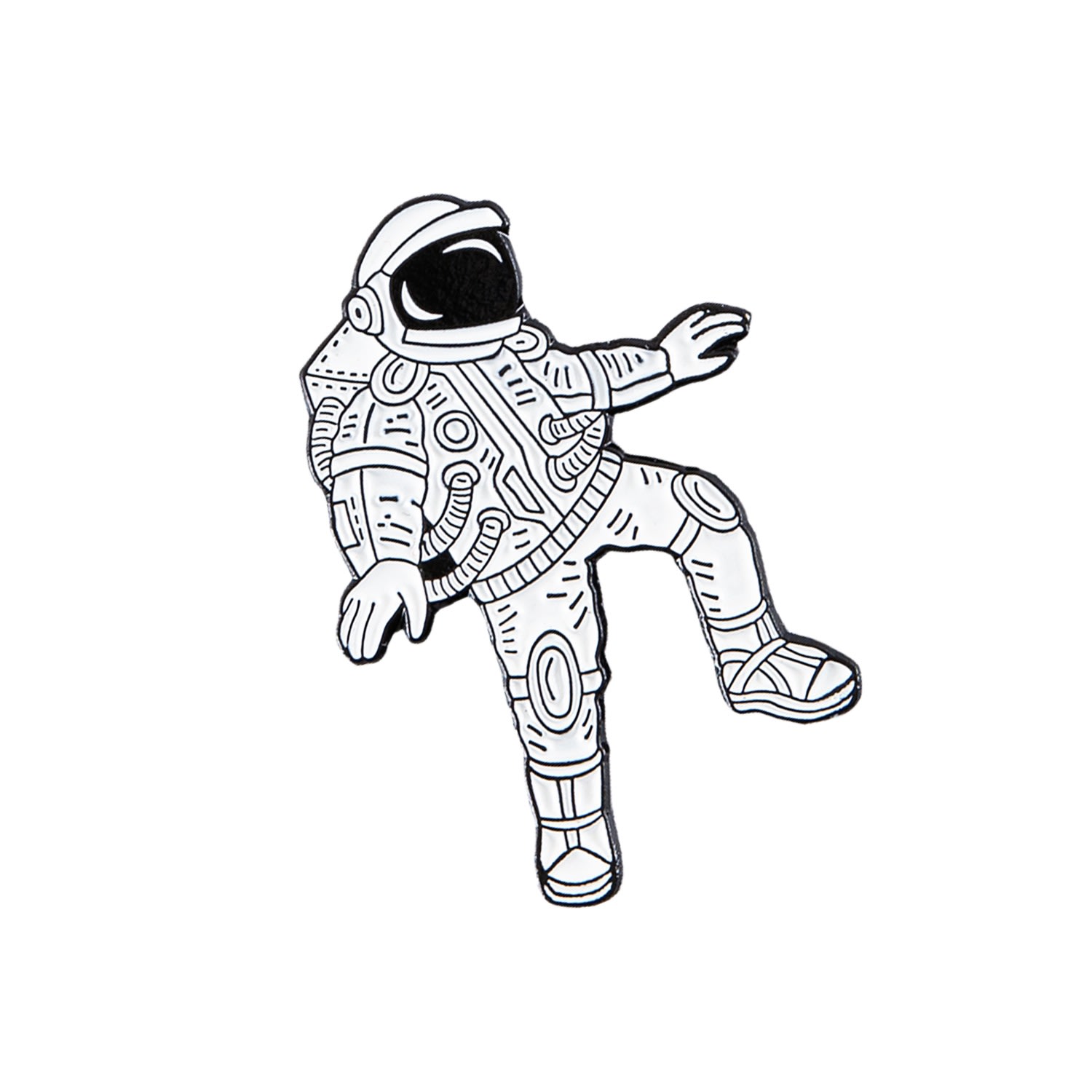 Make Heads Turn Women's White Enamel Pin Astronaut In White