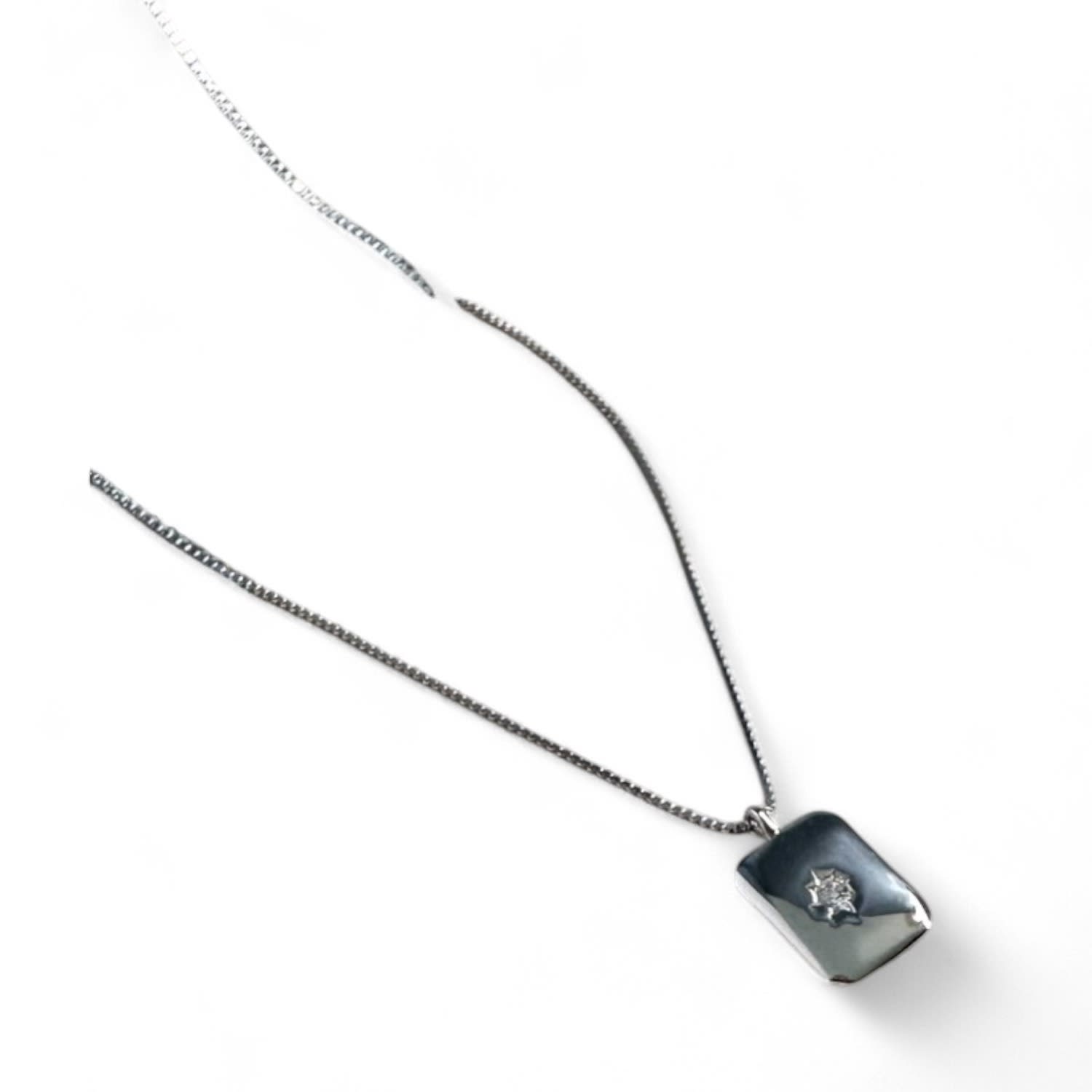 Clemence Wren Women's Gemstone Token Pendant Necklace - Silver