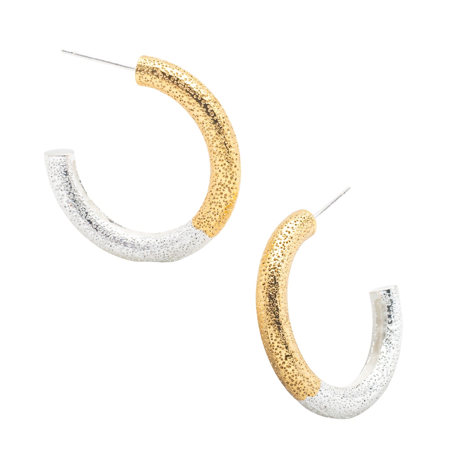 Starfish Project Women's Gold / White Luna Duo Hoops