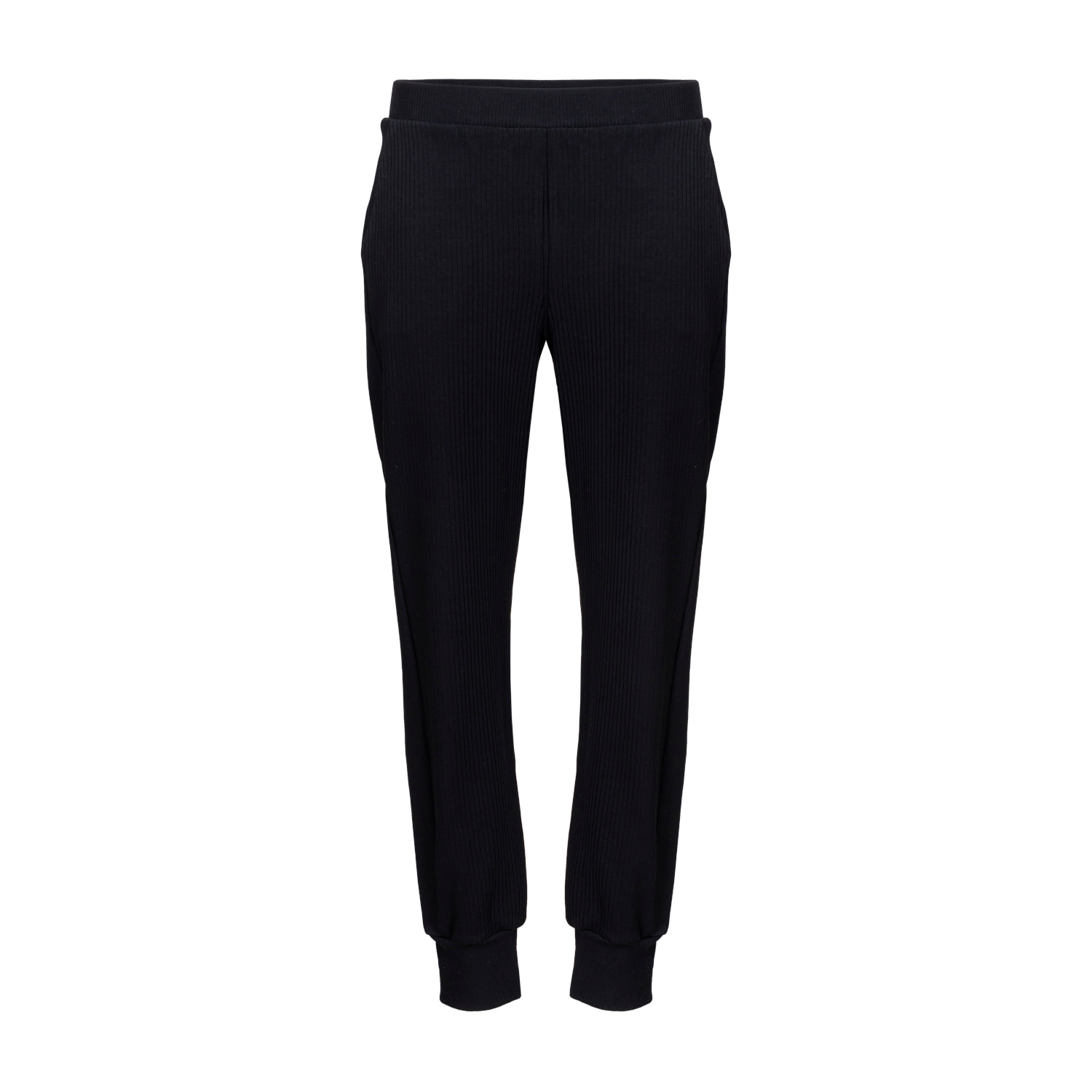 Oh!zuza Night&day Women's Black Ribbed Sweatpants In Black
