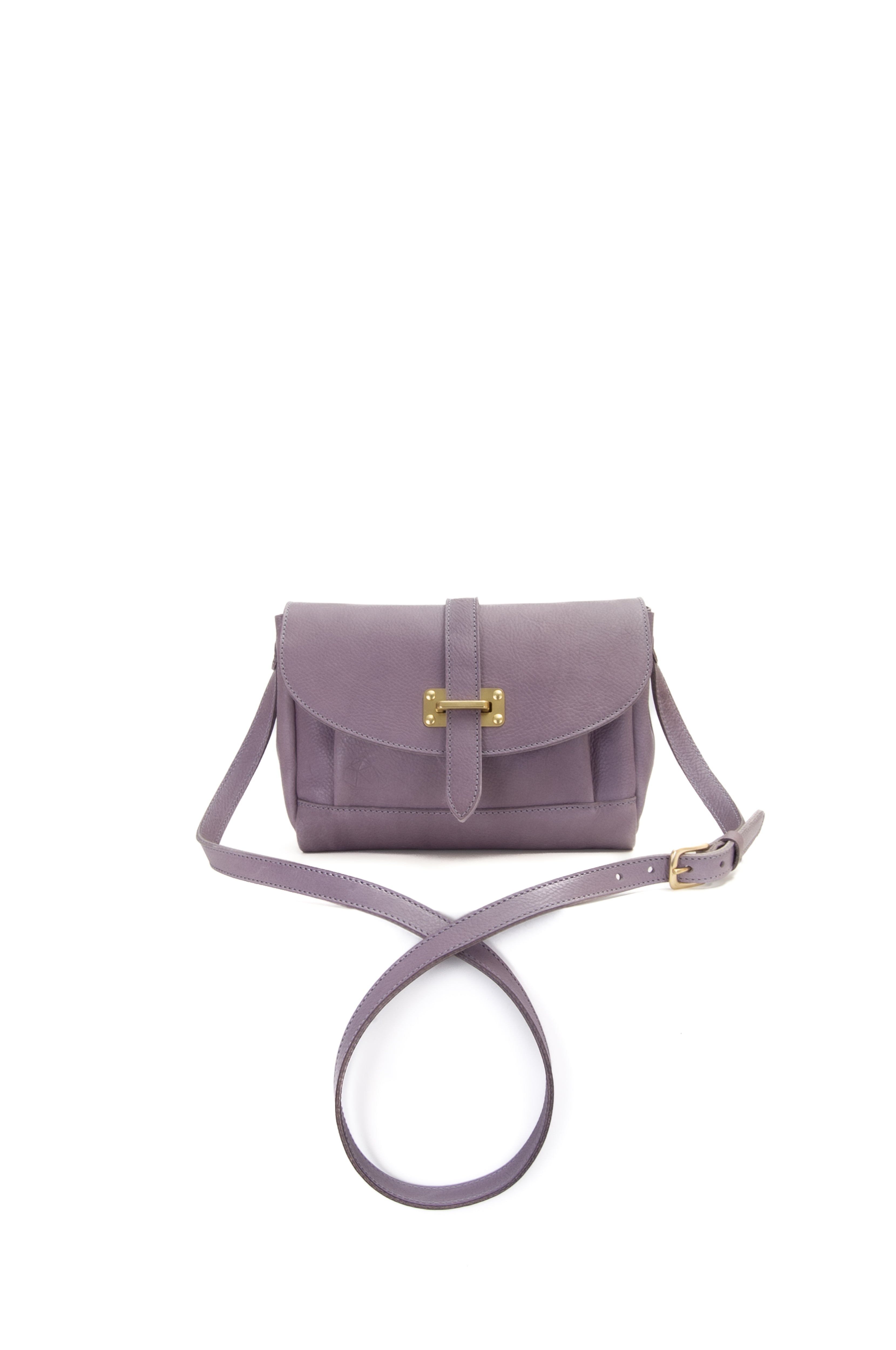Navvy Women's Pink / Purple Pensford - Lilac Leather Crossbody Bag In Pink/purple