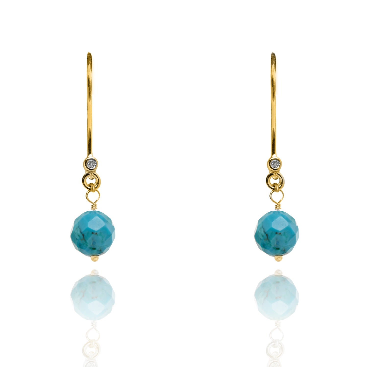 Women’s Blue Turquoise Earrings December Birthstone Kaizarin