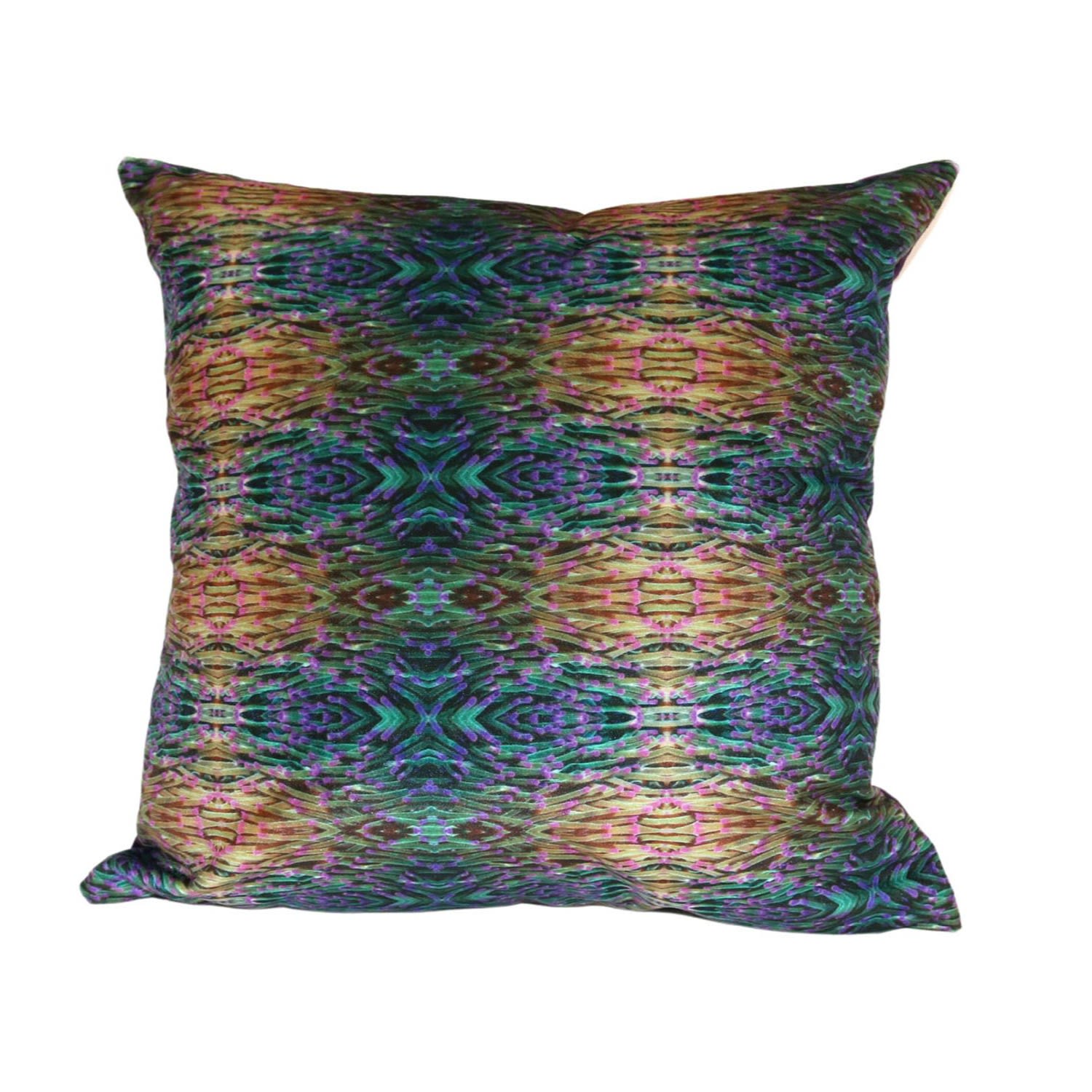 Green / Pink / Purple Velvet Cushion Cover - Mesmerise One Size Benni Marine Designs