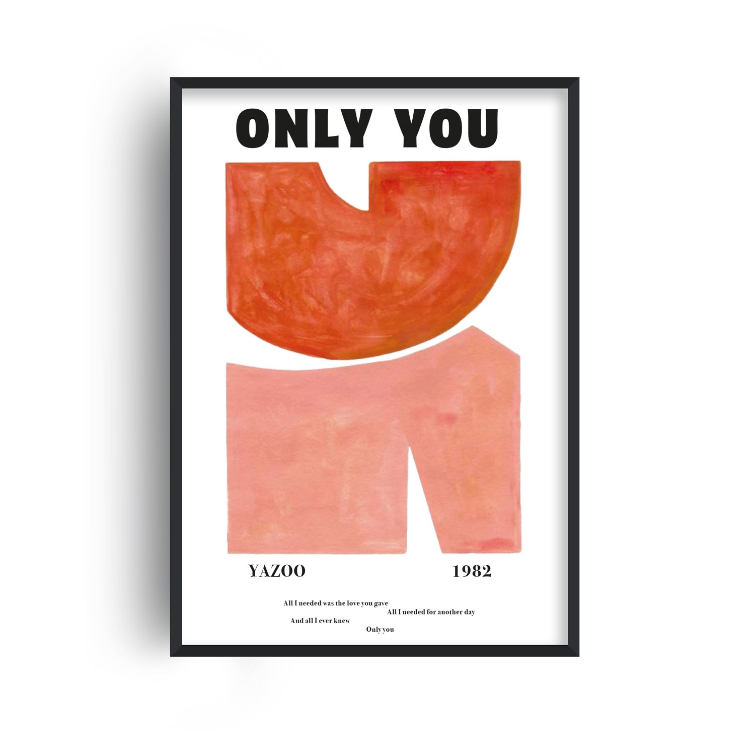 Black / Pink / Purple Only You Music 1980S Inspired Giclée Art Print A3 Fanclub