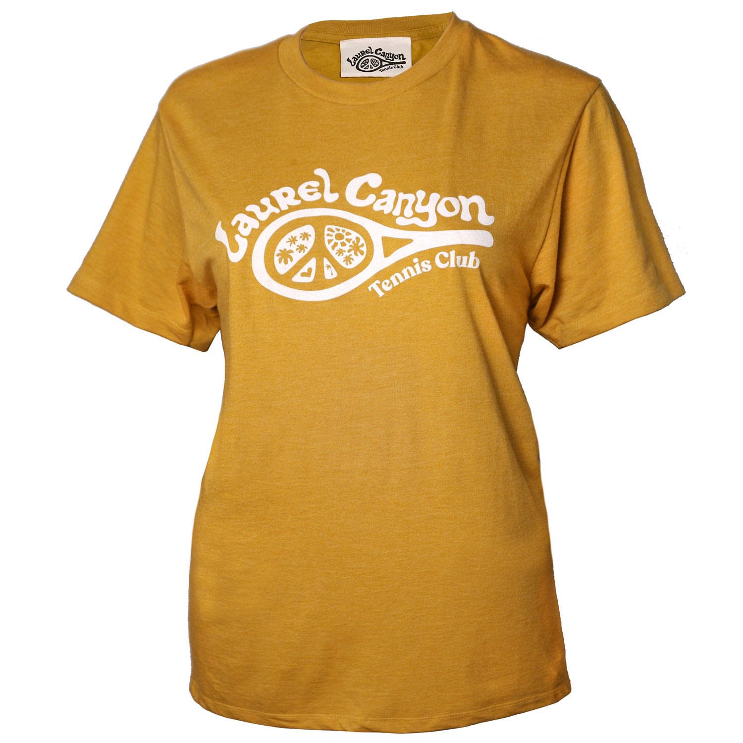 Women’s Club Member Tee In Vintage Gold Large Laurel Canyon Tennis Club