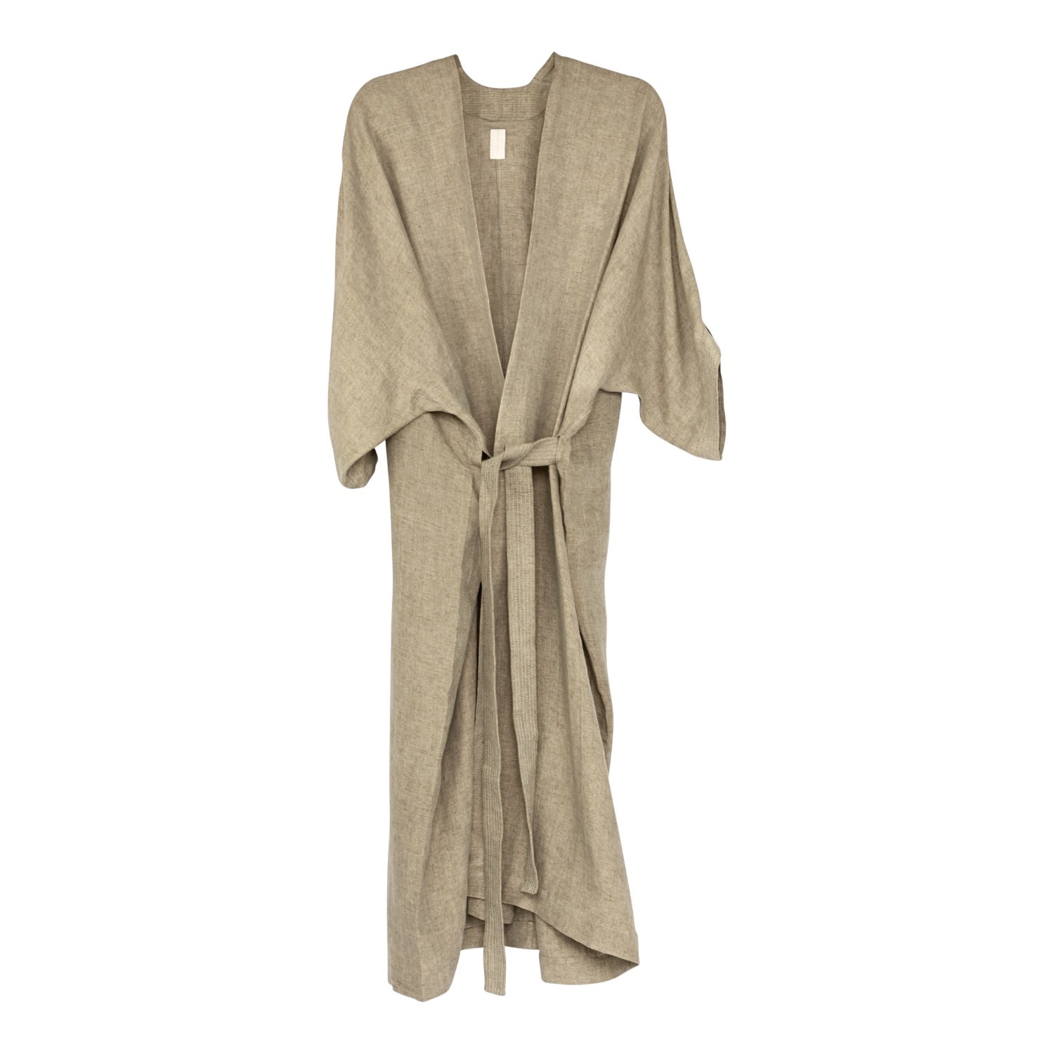 Women’s Green Sanctuary Handmade Linen Kimono - Olive One Size Good Tidings Style