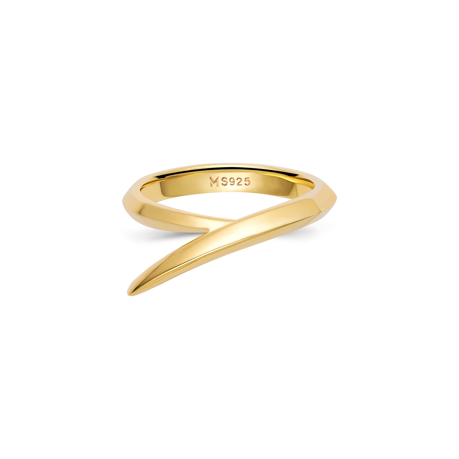 Meulien Women's Pointed Curve Ring - Gold
