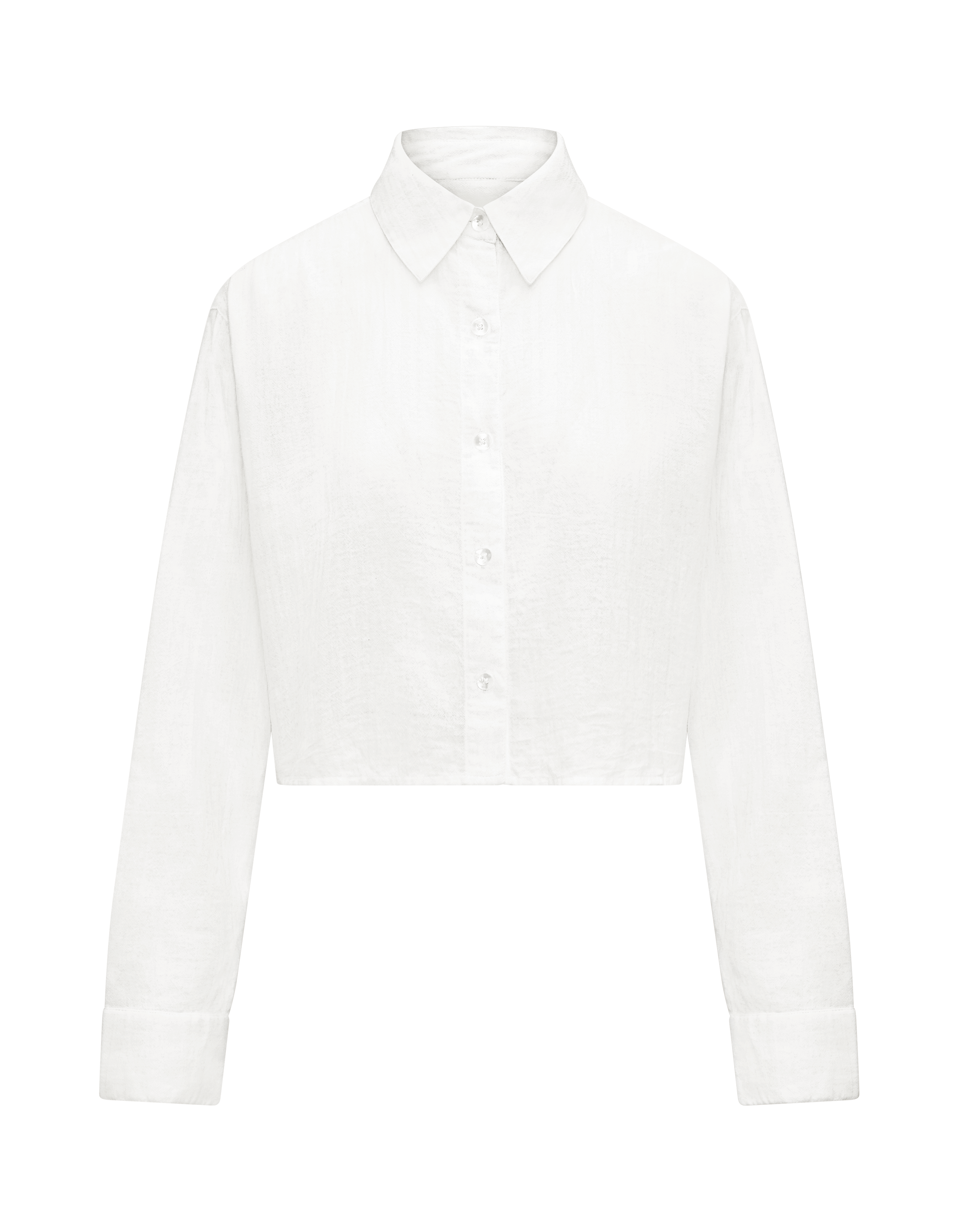 Nudea Women's The Cropped Shirt - Cotton White