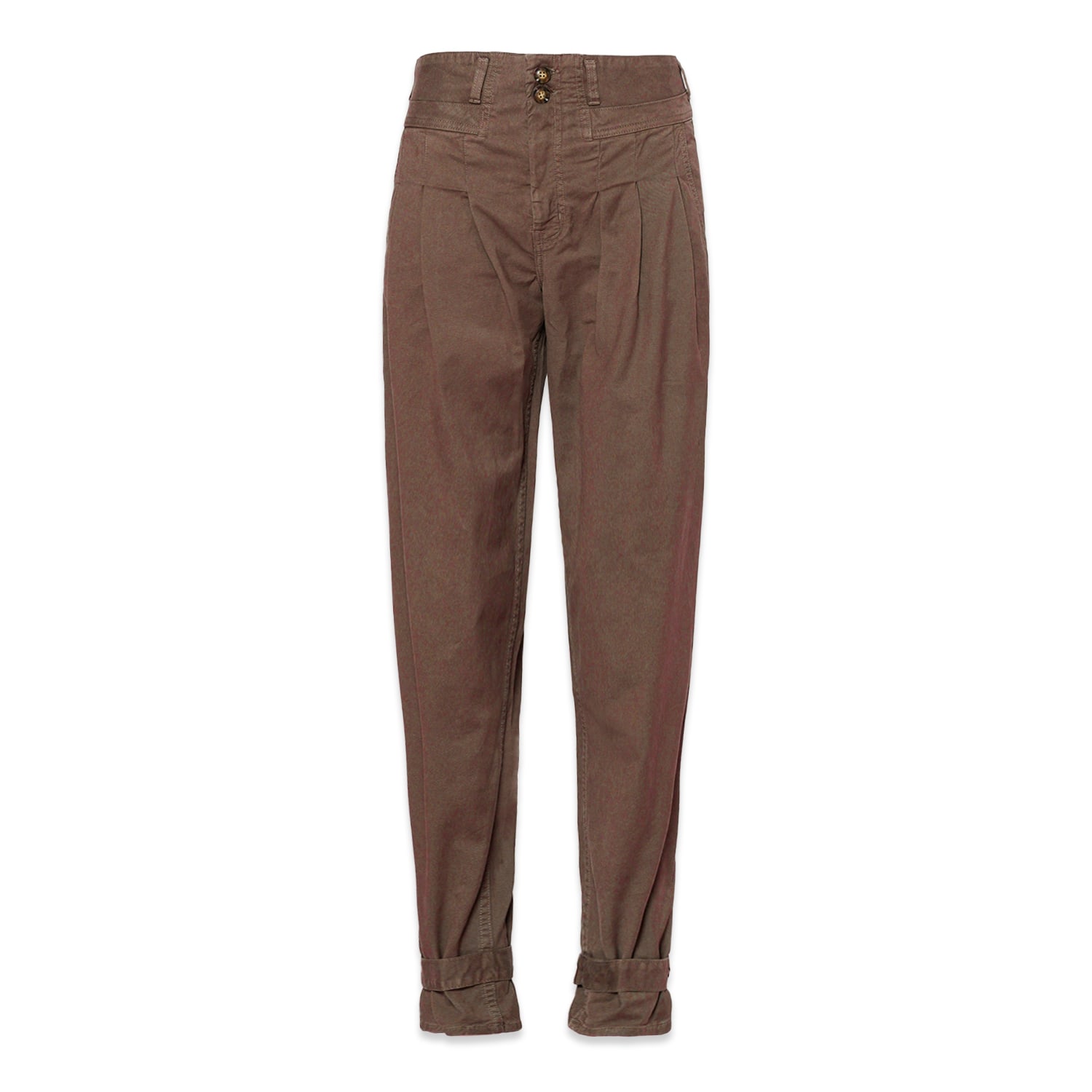 Noend Denim Brown Syd Utility Balloon Pants In Coco In Brown