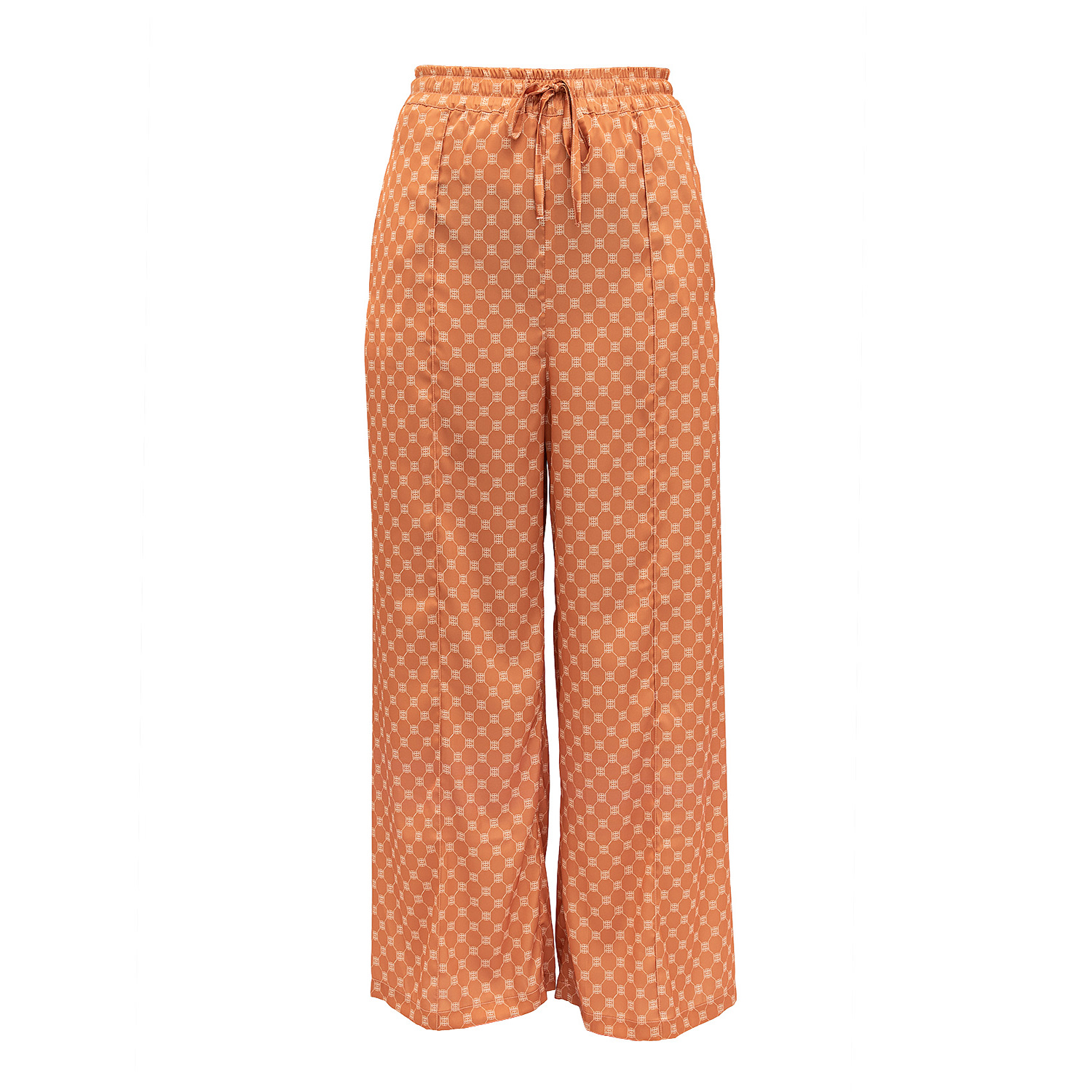 Janara Jones Women's Rose Gold Apricot Satin Trousers In Rose Gold