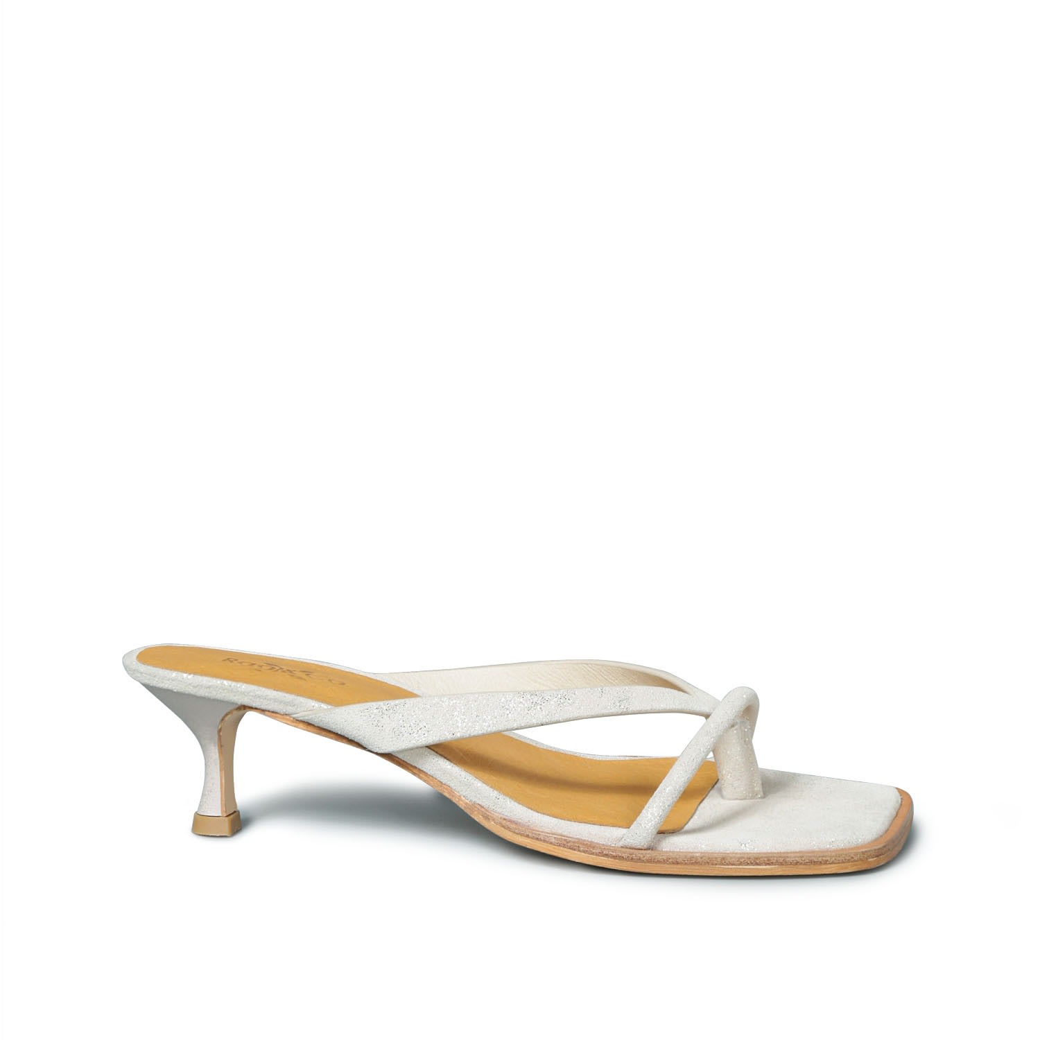 Rag & Co Women's Neutrals Winslet Heeled Thong Sandal In Beige In Beige