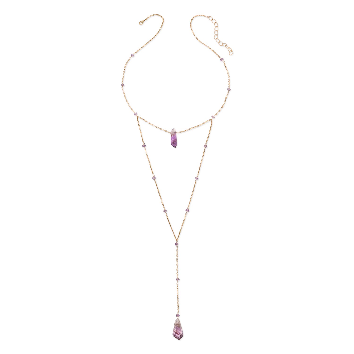 Heather Hawkins Jewelry Women's Pink / Purple Edge Of Desire Necklace - Amethyst - Gold-filled