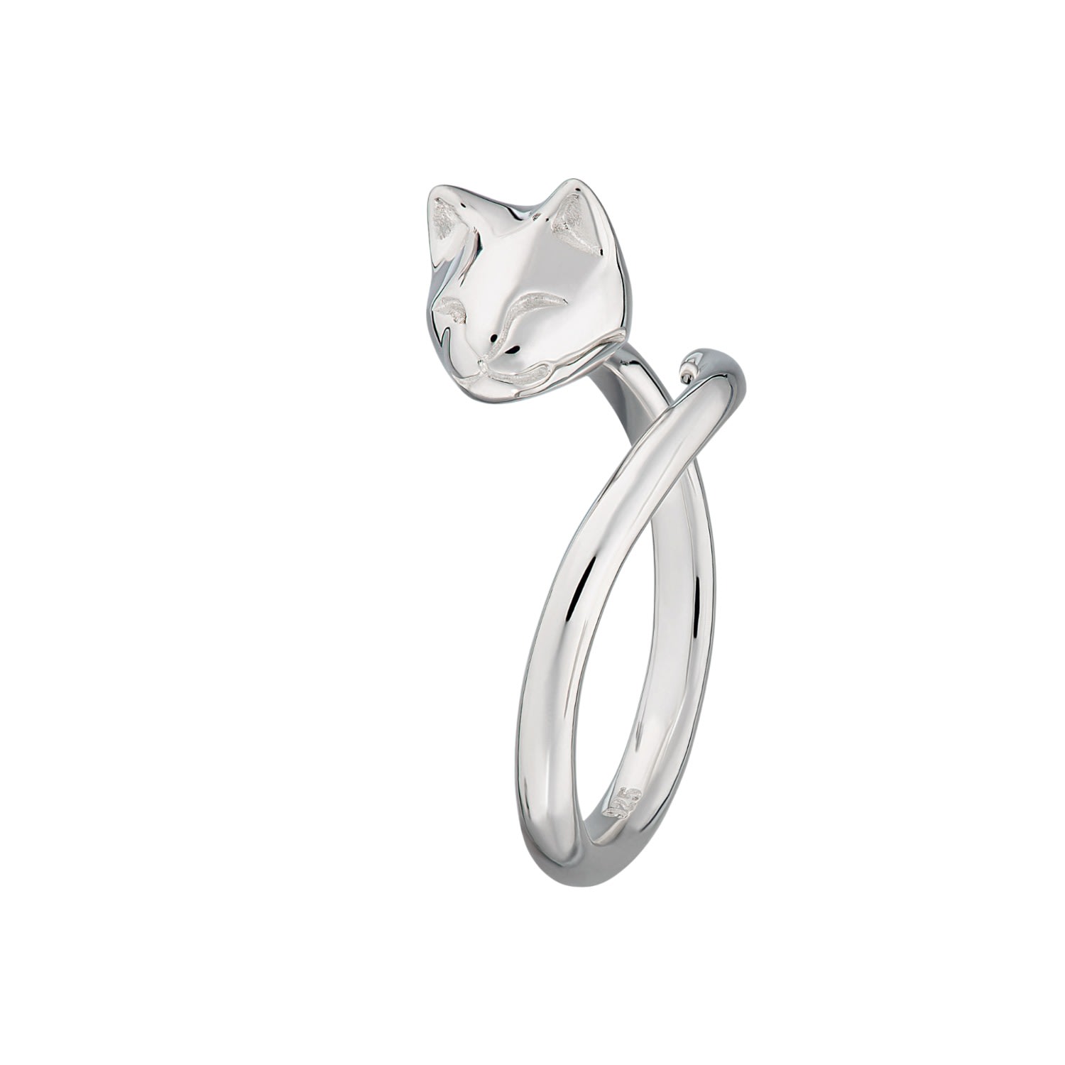 Lily Charmed Women's Sterling Silver Adjustable Cat Ring In Silver
