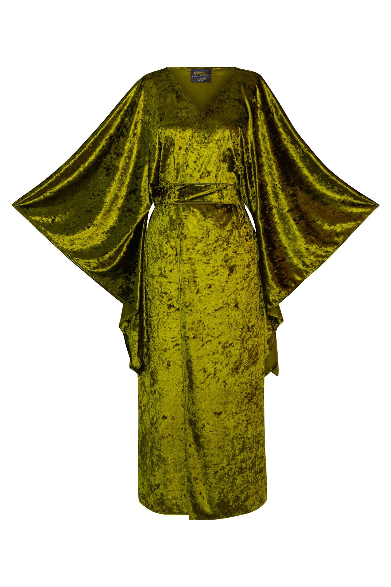 Byvinnik Women's Green Bohémienne Kimono Robe In Manzanilla
