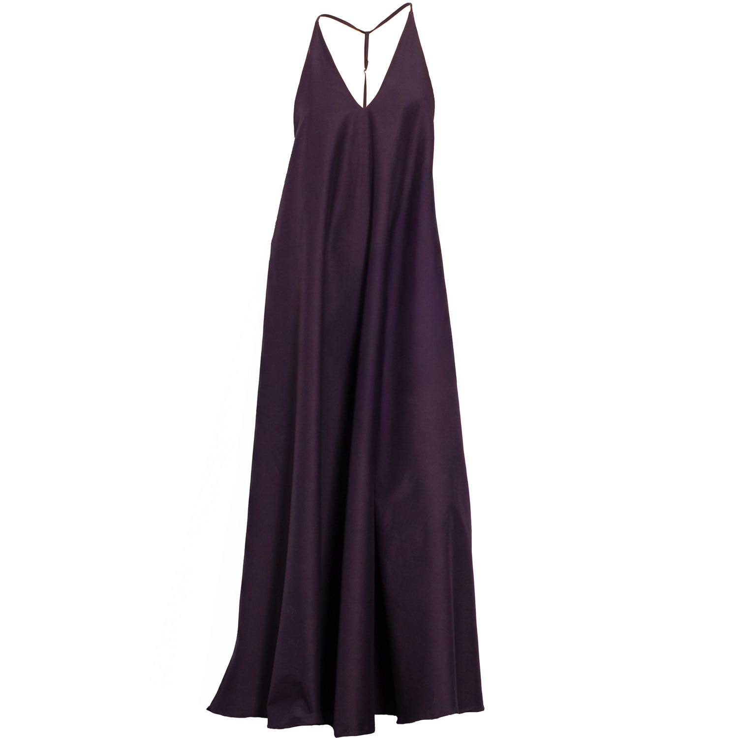 Gaffer&fluf Women's Pink / Purple Deep Back A-line Maxi Dress-aubergine In Pink/purple