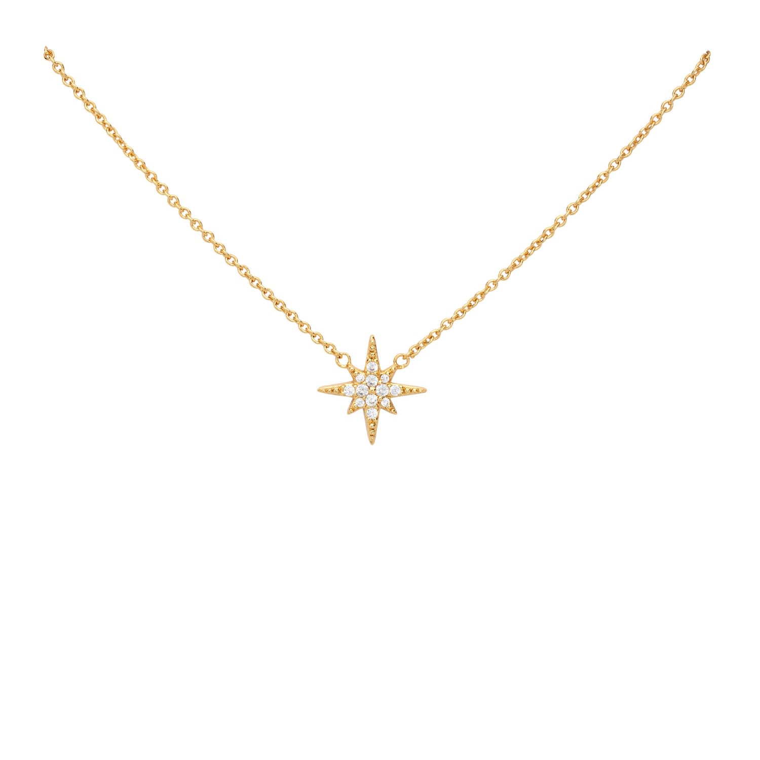 Women’s Gold Starburst Necklace With Slider Clasp Scream Pretty