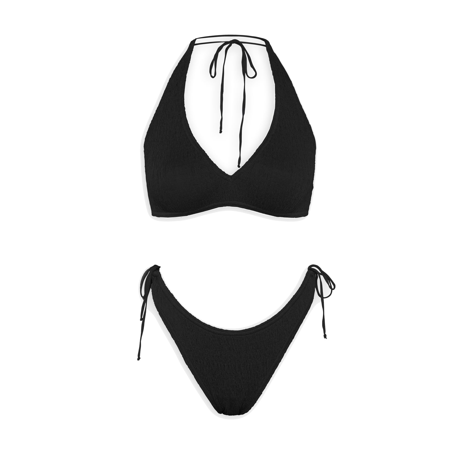 Pepper Vally Women's Swimwear Bikini Triangle Black