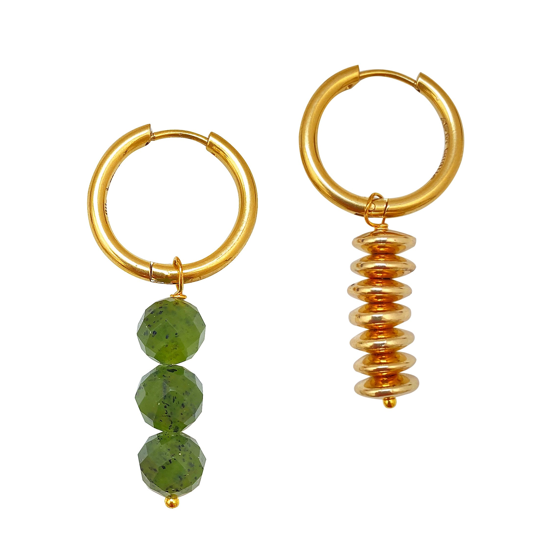 Smilla Brav Women's Gold / Green Earrings Urla