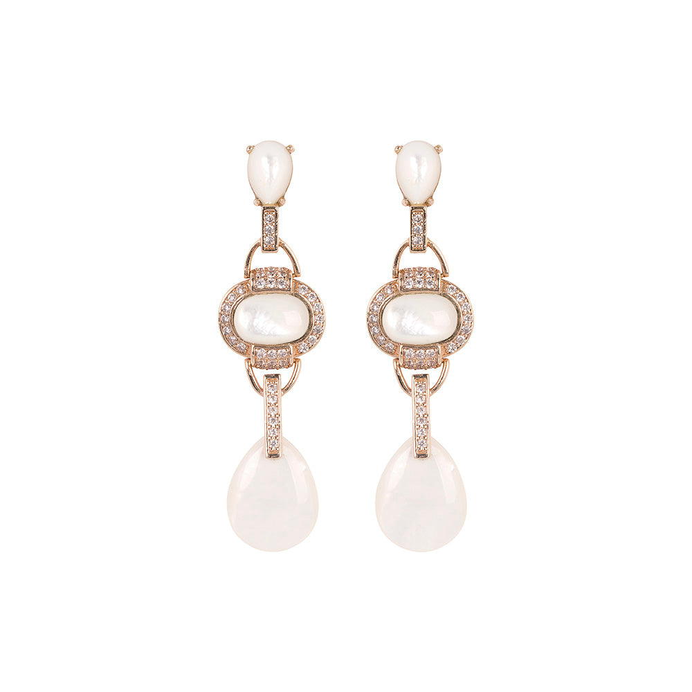 Stephanie Browne Australia Women's Rose Gold Art Deco Earrings In Gold