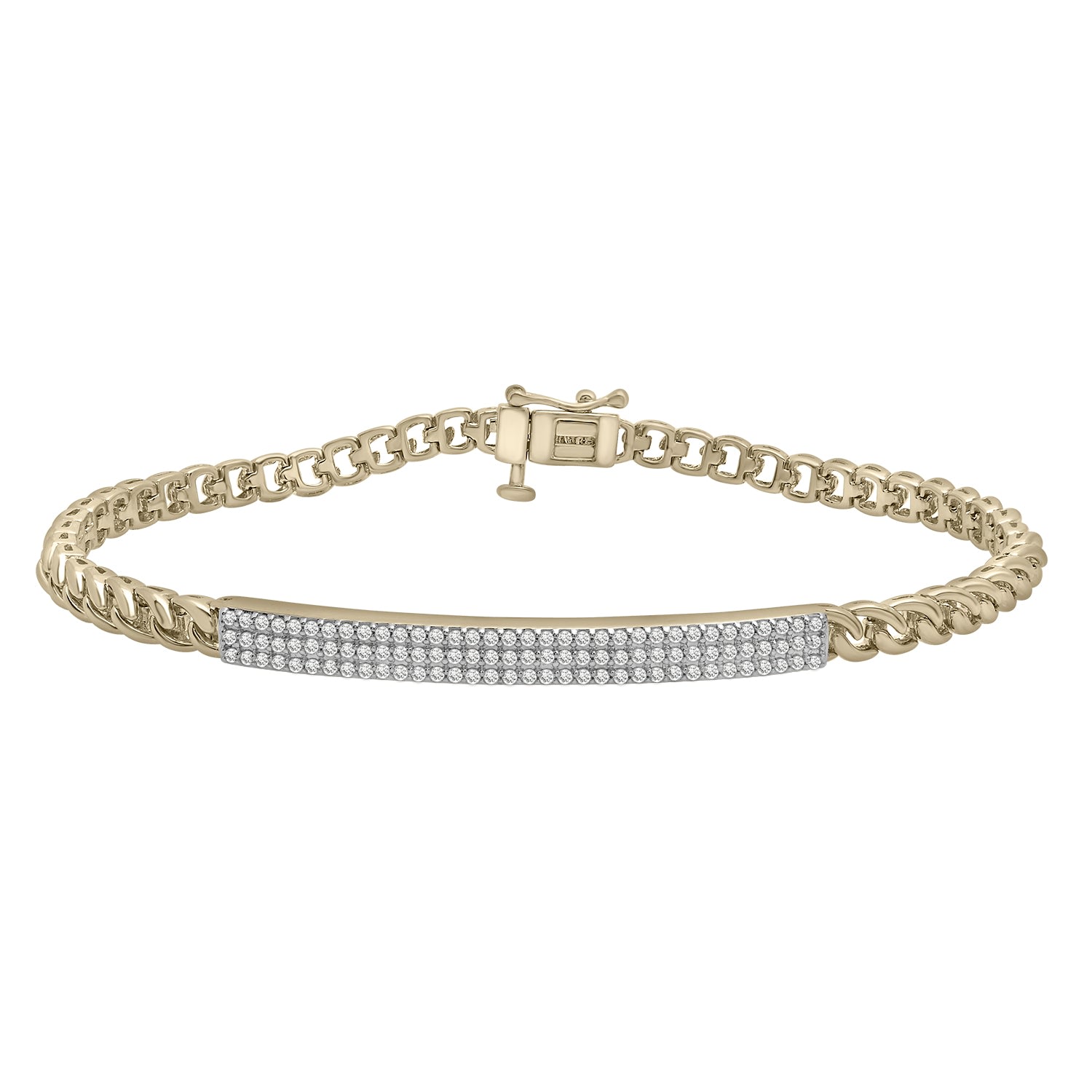 Miki & Jane Women's Gold Tatiana Diamond Id Link Bracelet In Gold