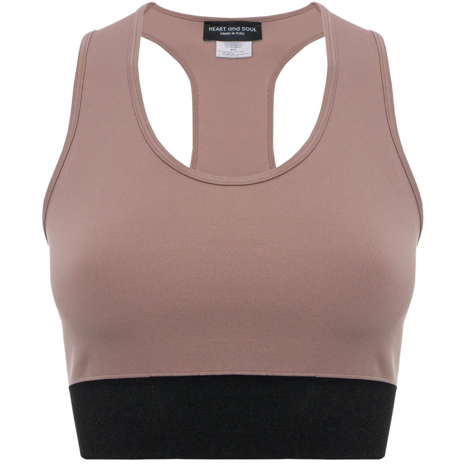 Women's Neutrals / Black Dove Grey/Black Brb Activewear Top | M/L | Heart and Soul