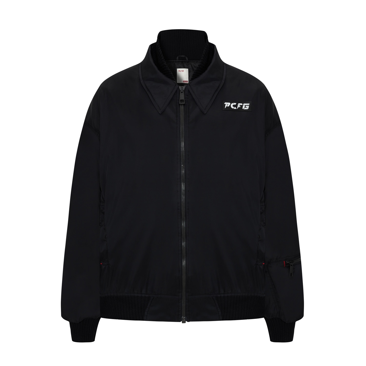 Pcfg Men Oversized Bomber Jacket - Black In Black