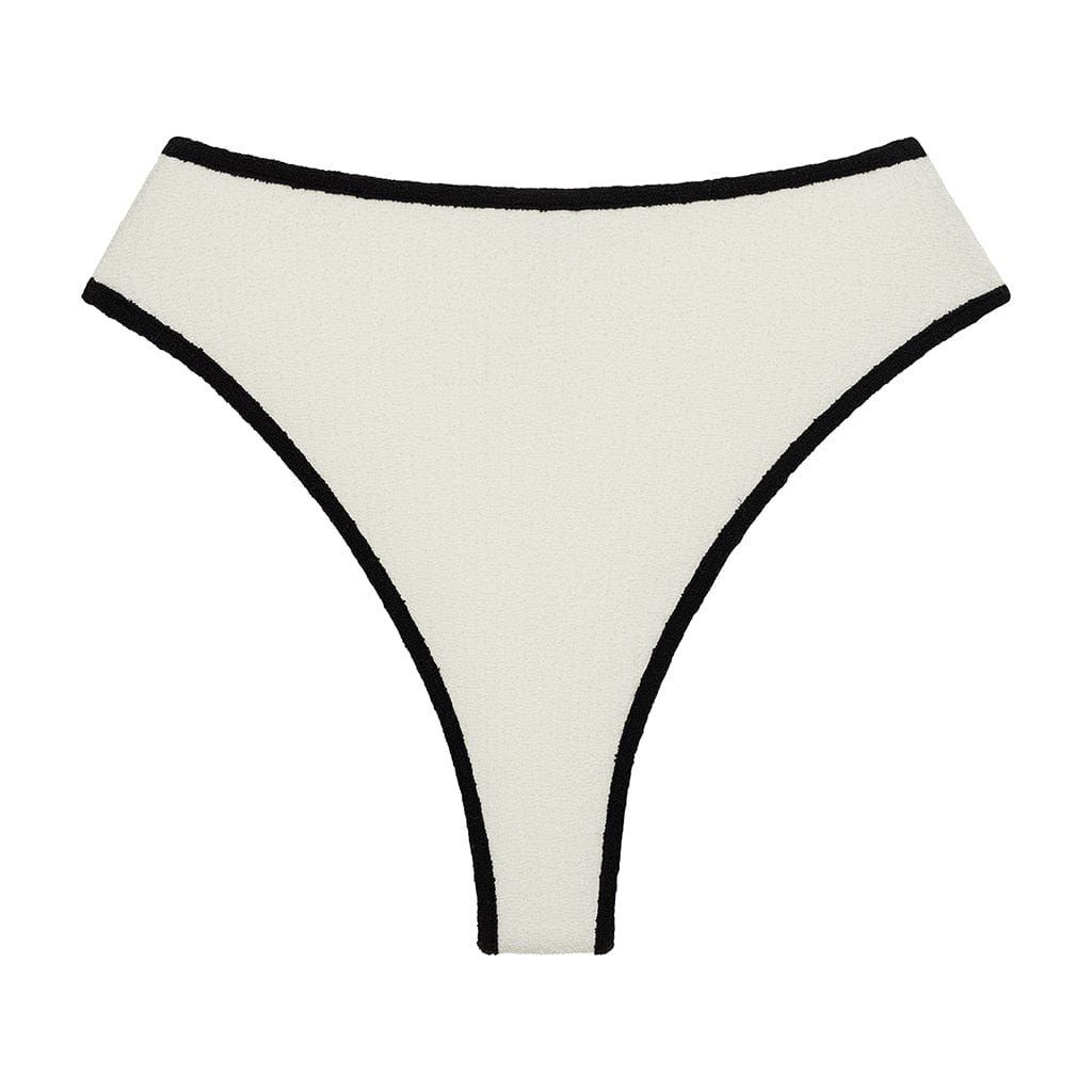 Montce Swim X Olivia Culpo Simple Sport Top In Black/white
