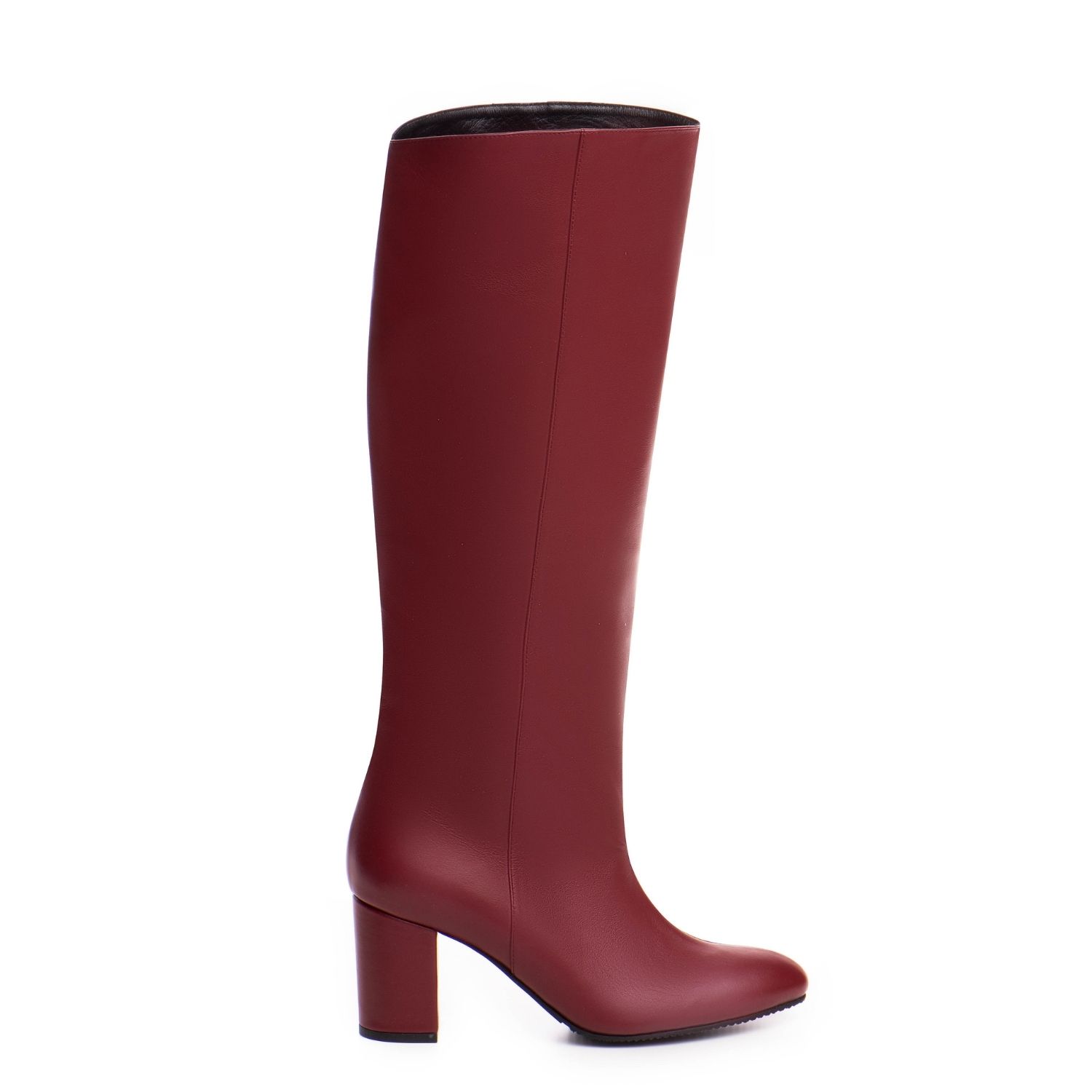The 5th Element Women's Red Runa Burgundy Leather Slouch Boots In Brown