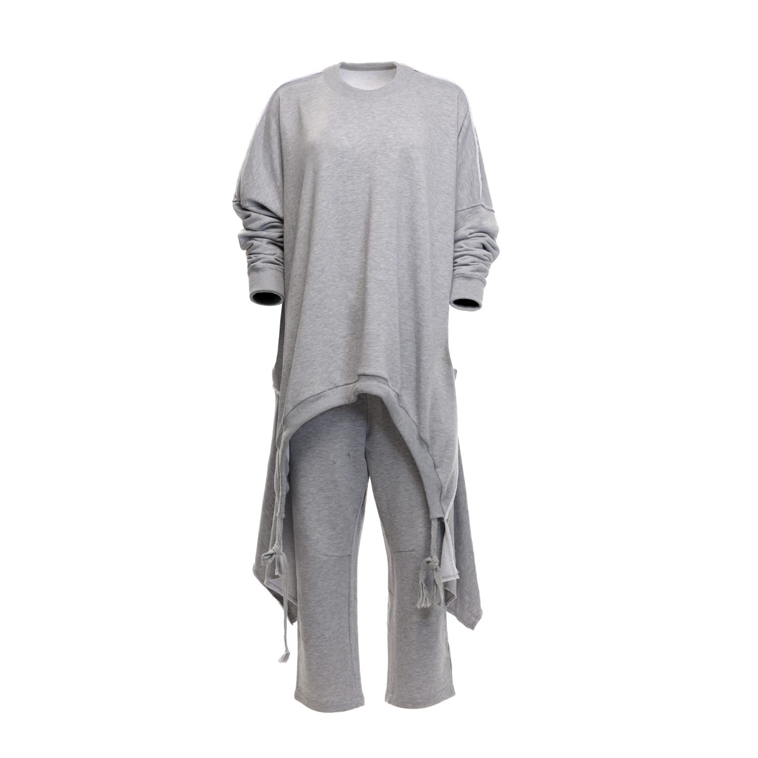 Clothes By Locker Room Asymmetric Grey Activewear Set In Grey
