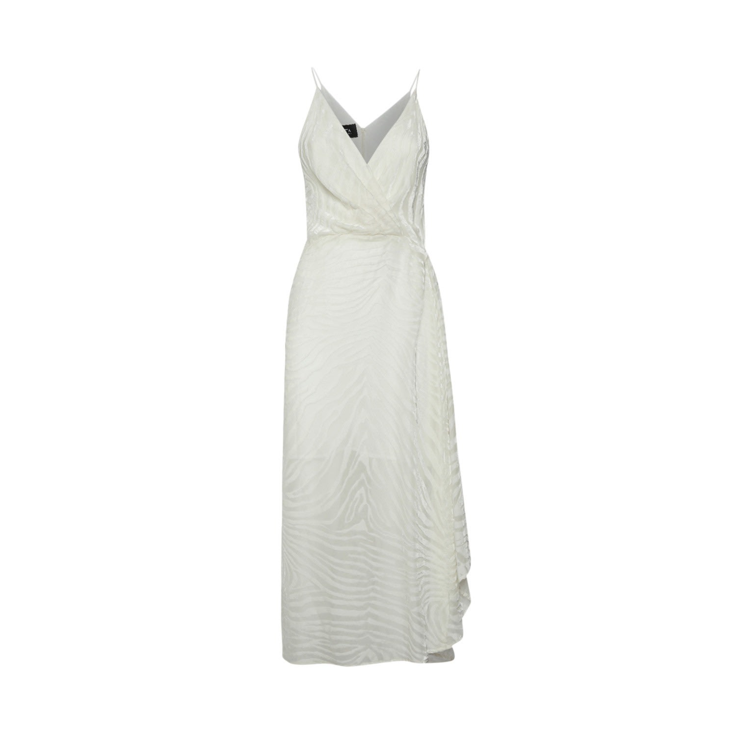 Women’s Ann Long White Devor-Velvet Dress Small Sveta Milano