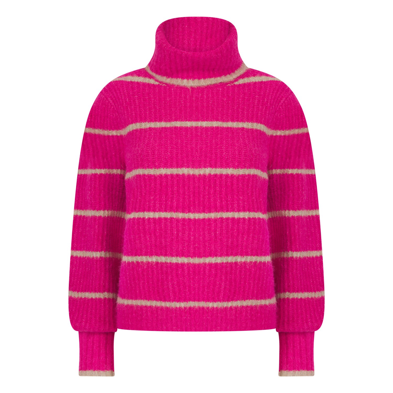 Women’s Blue / Yellow / Orange Chiara Knitted Stripe Jumper-Pink Medium Nooki Design