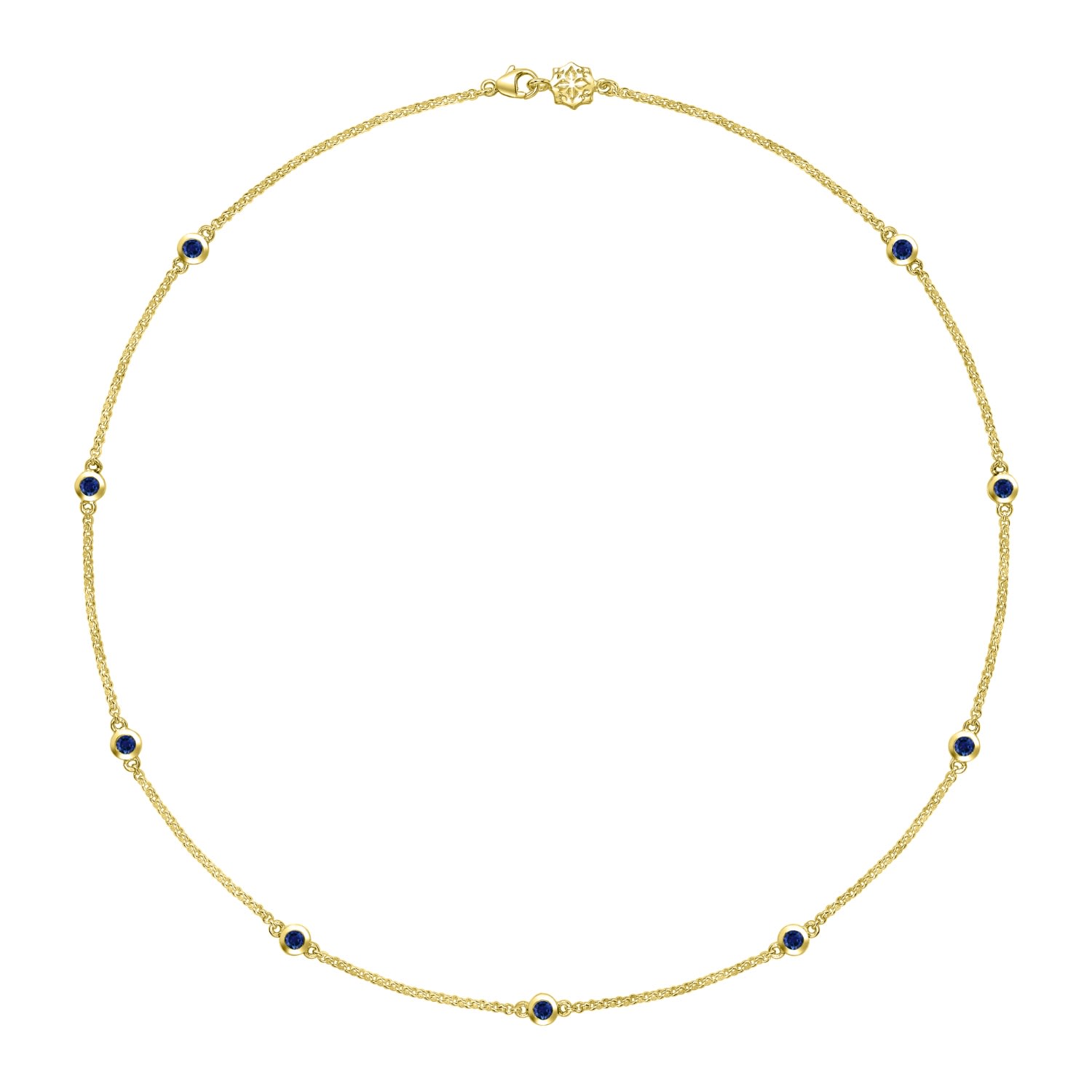 Women’s Blue Sapphire Twinkle Chain Necklace In Gold Vermeil Dower & Hall