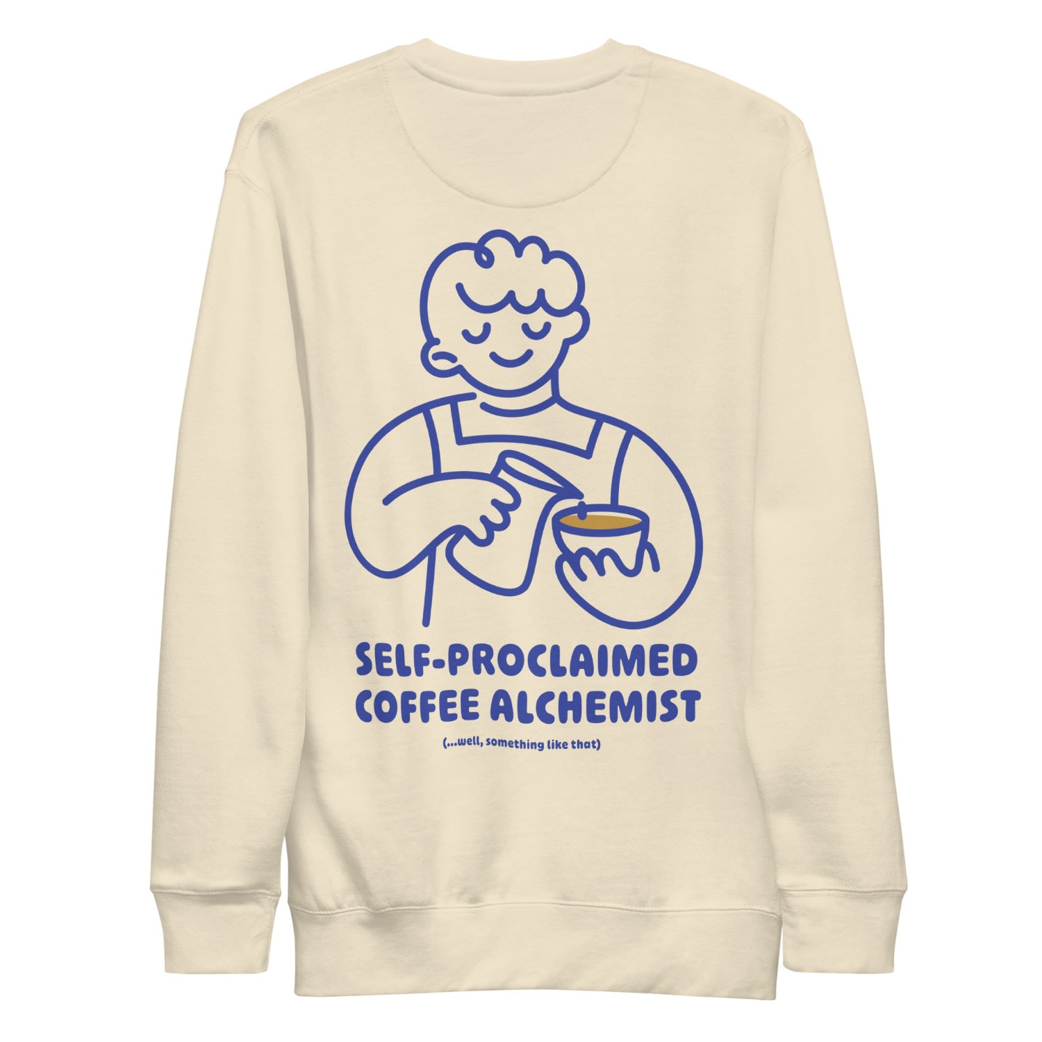 Anchor & Crew Neutrals Bone Gustatory Coffee Alchemist Cotton Blend Embroidered Sweatshirt - Women In Brown/white