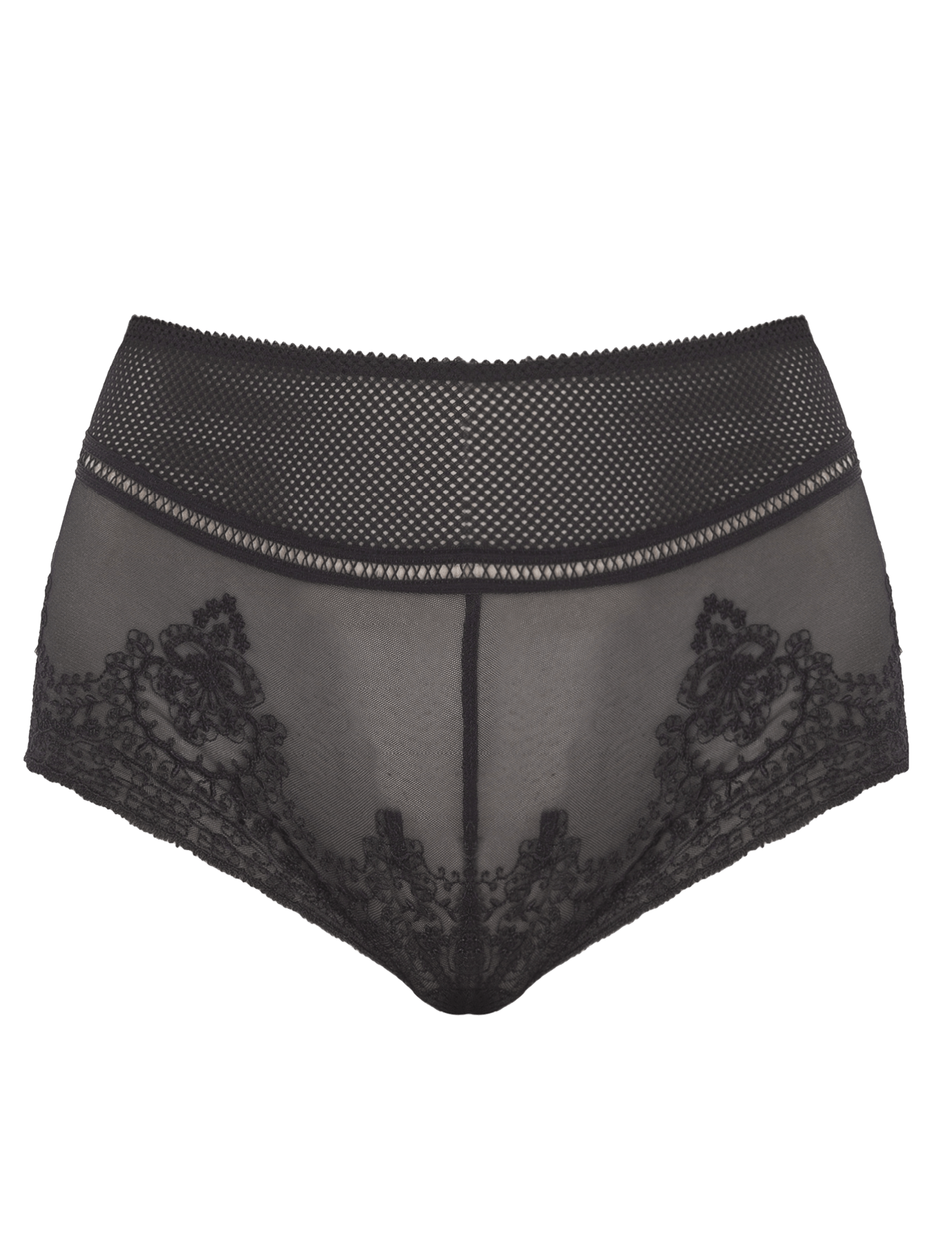 Bonbon Lingerie Women's Black Mara High Waisted Panty In Black