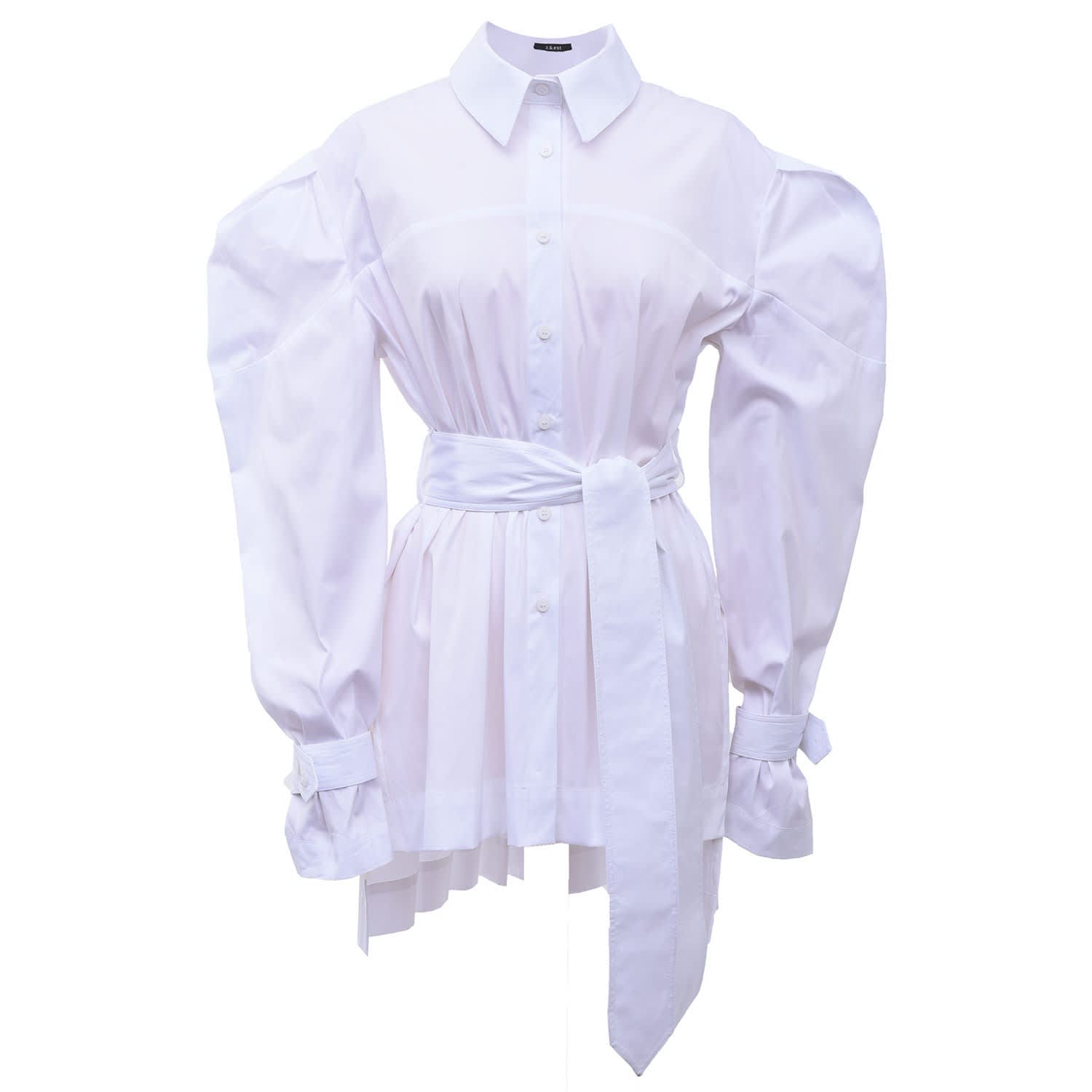 white puff sleeve shirt