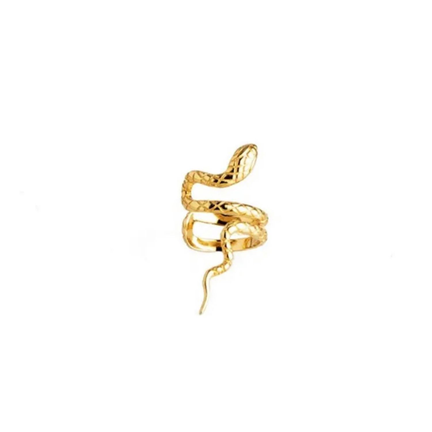 Women’s Reputation Snake Ear Cuff In Yellow Gold Jagged Halo Jewelry