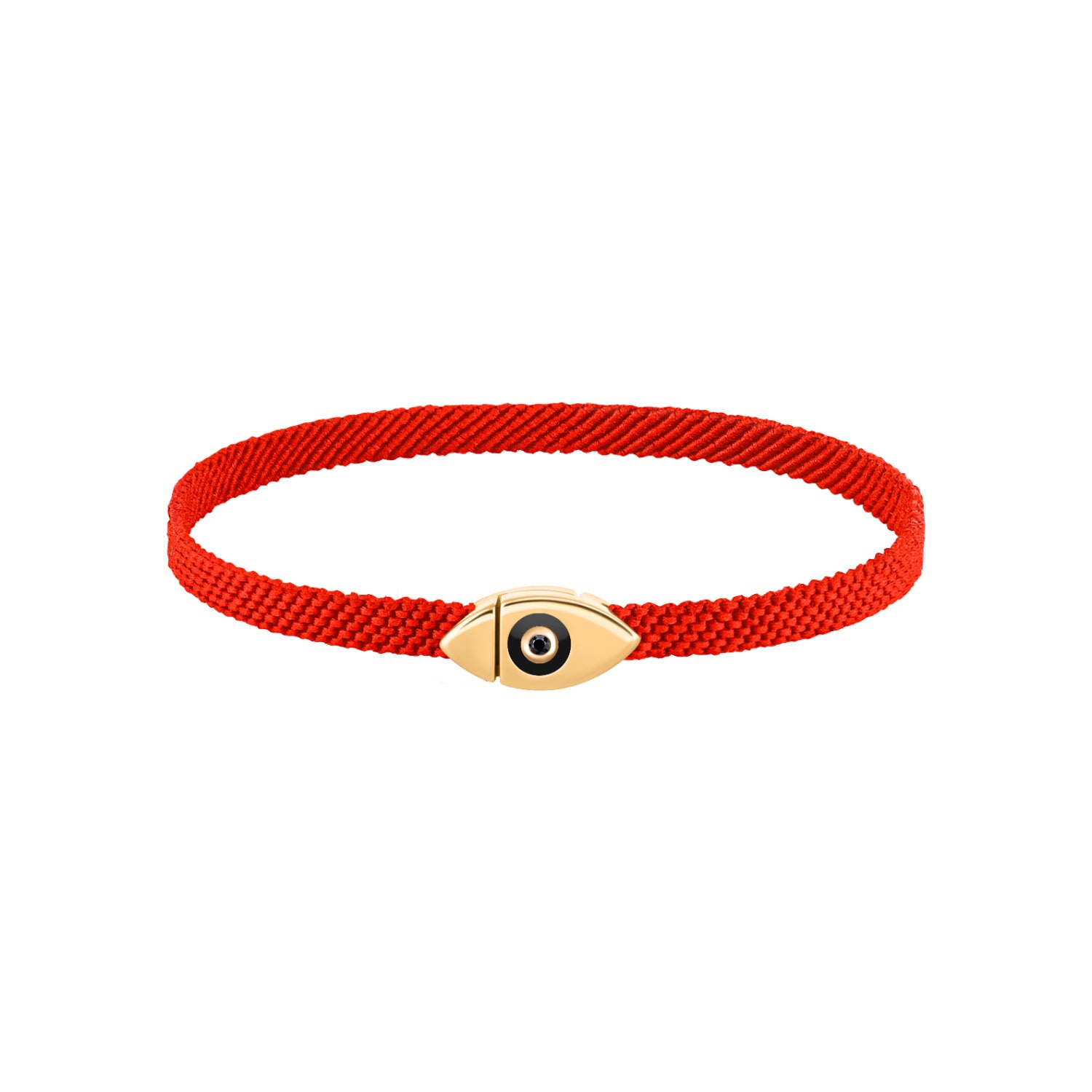 Karma And Luck Men's Gold / Black / Red Grounded Protection - Evil Eye Red String Bracelet