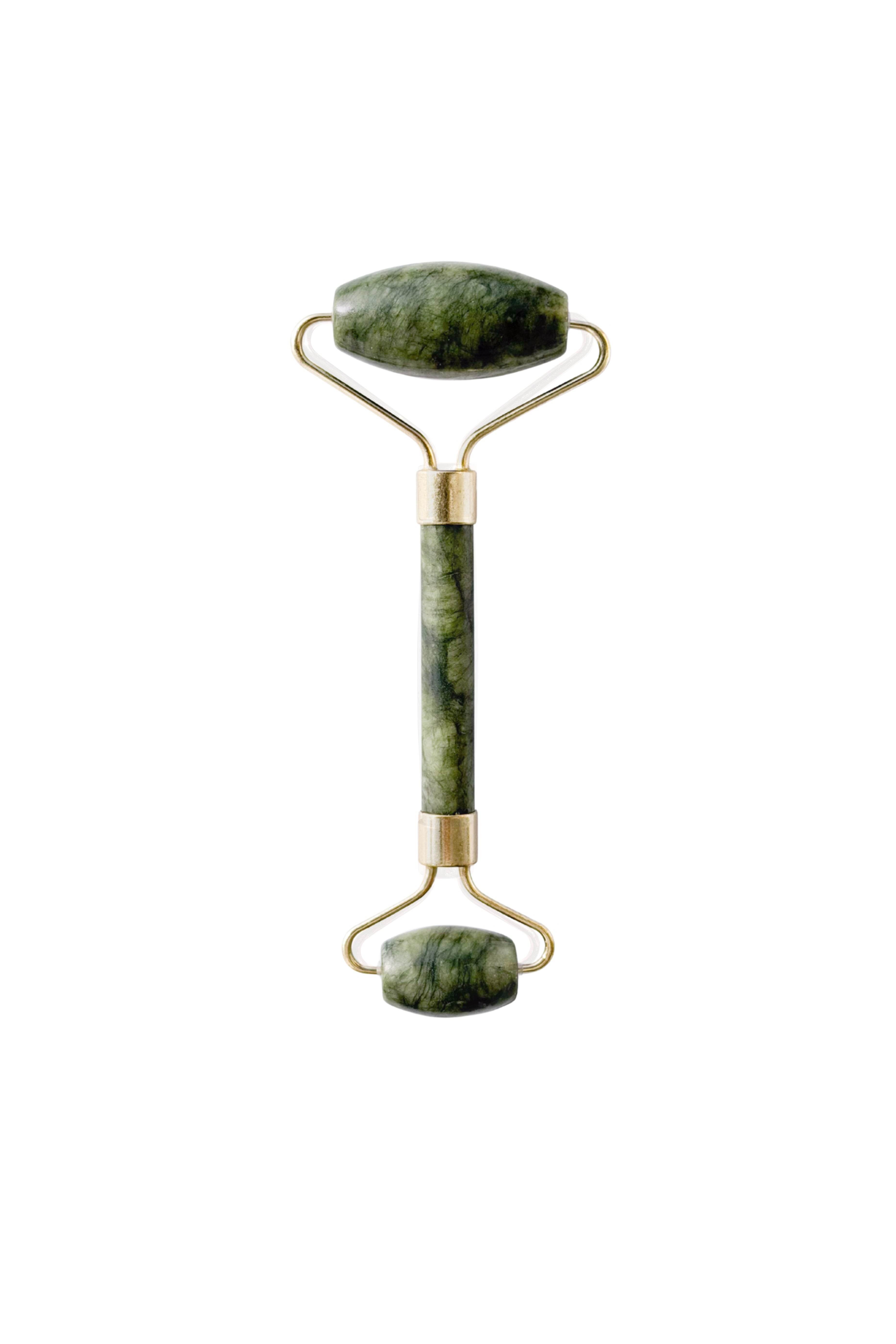 Seree Jade Stone Face Roller In Green