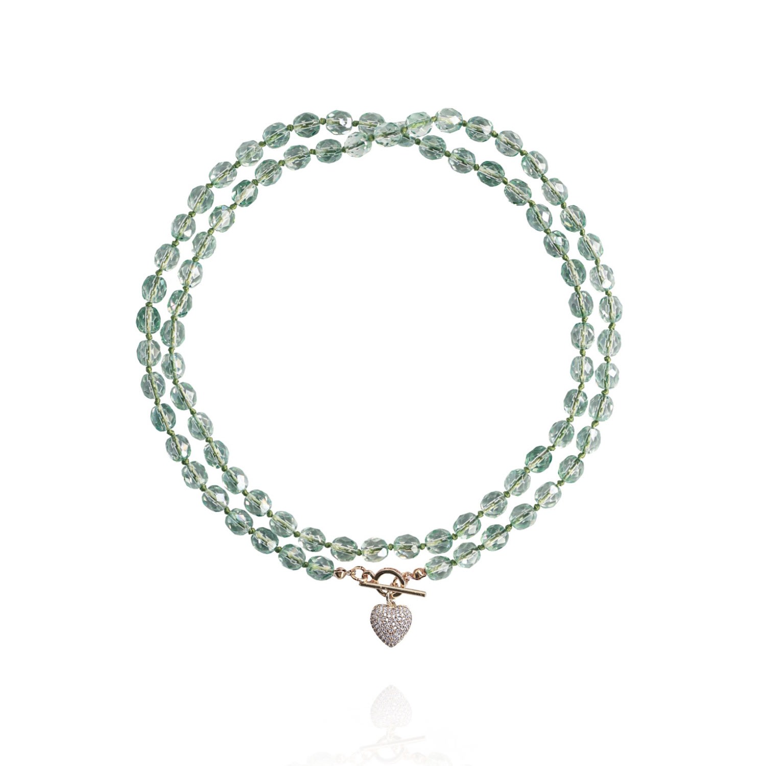 Saule Label Women's Green Leni Loop Necklace In Mint