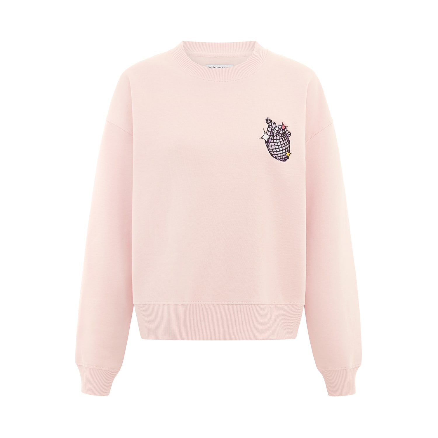 Blonde Gone Rogue Women's Pink / Purple Dazzle Embroidery Organic Cotton Sweatshirt In Pink In Pink/purple