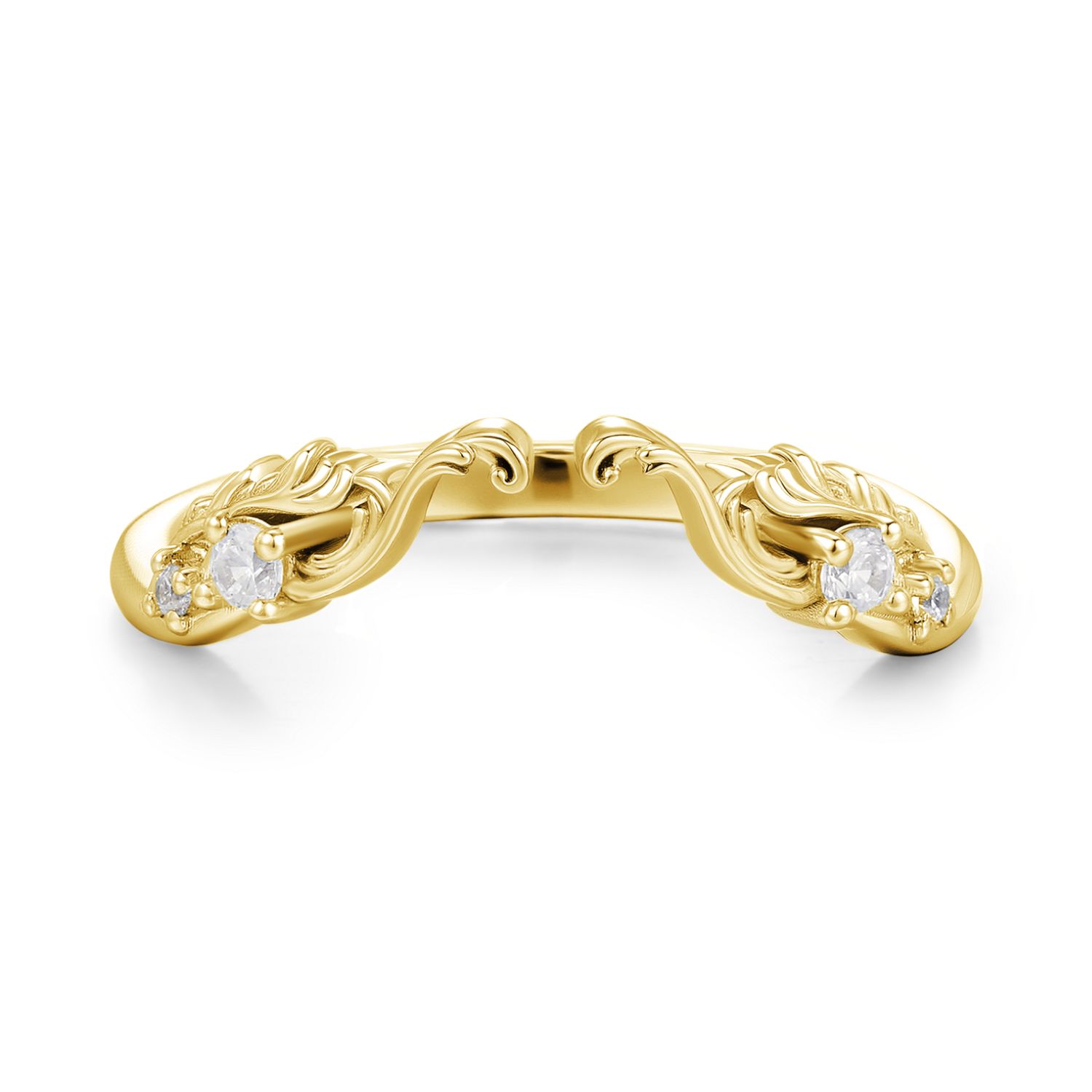 Azura Jewelry New York Women's Dream Weaver Stacking Band Yellow Gold Vermeil In Gold