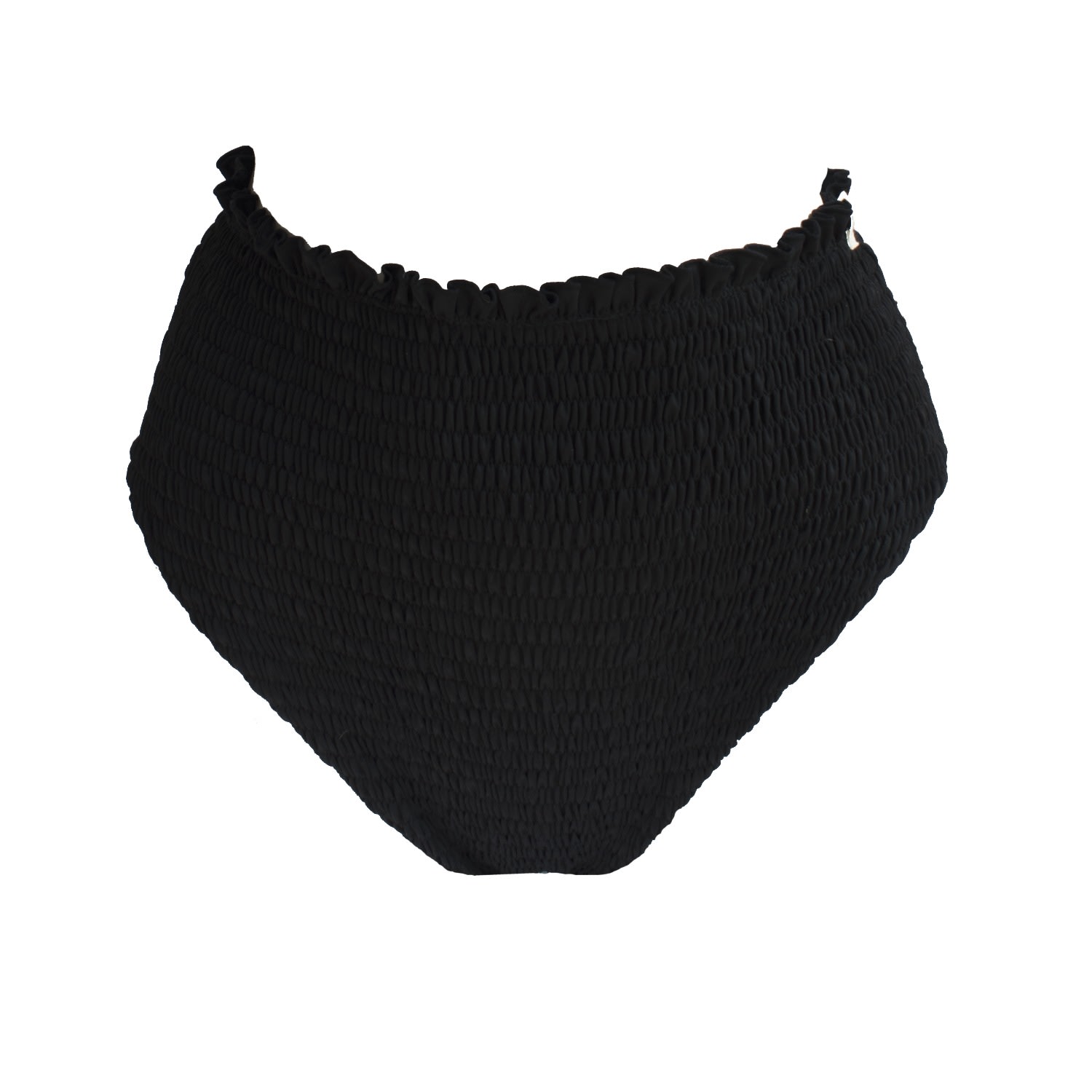 Women’s Rosalie Black Texture High-Waisted Bikini Bottom Extra Small Freetides