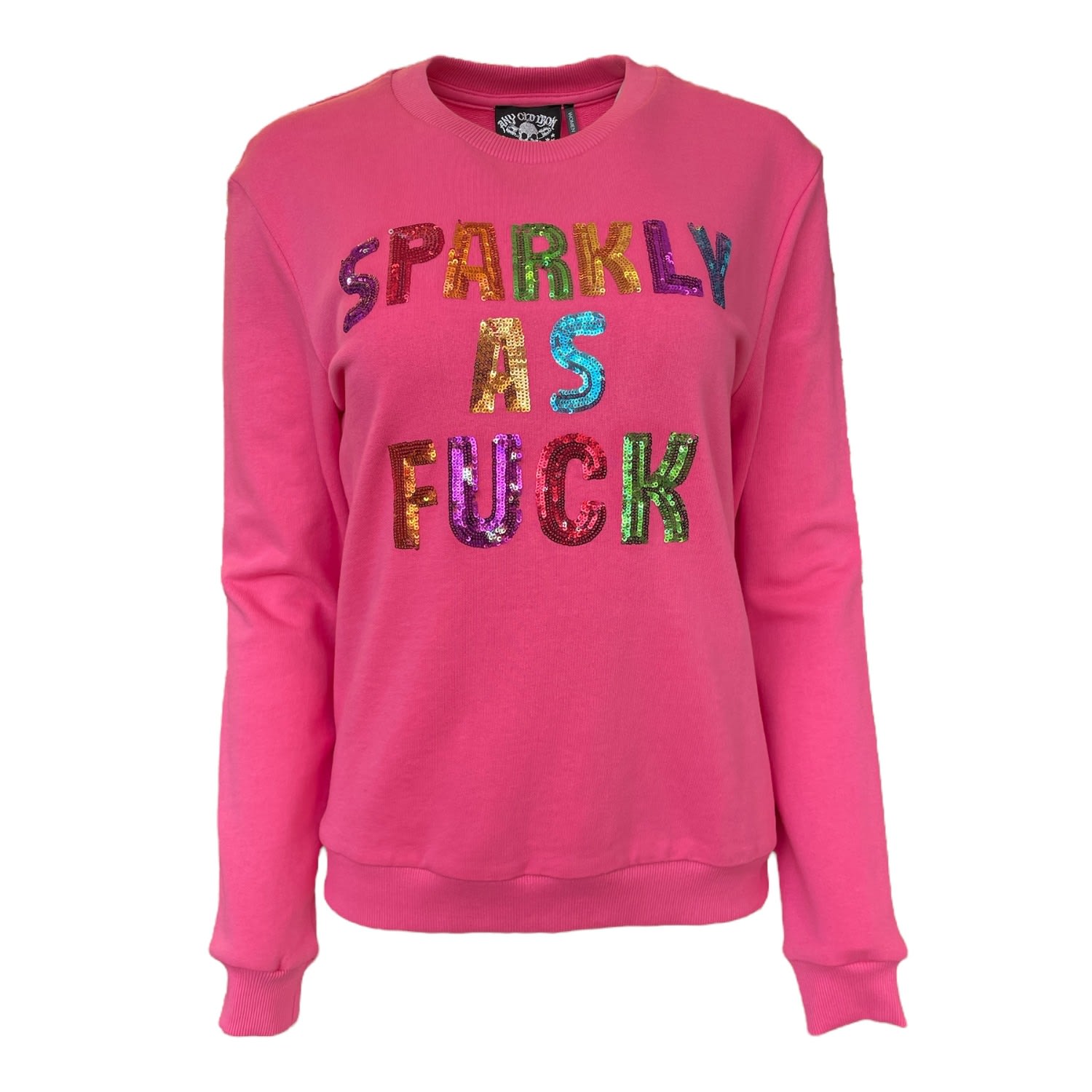 Any Old Iron Pink / Purple  Men's Pink Sparkly As Fuck Sweatshirt